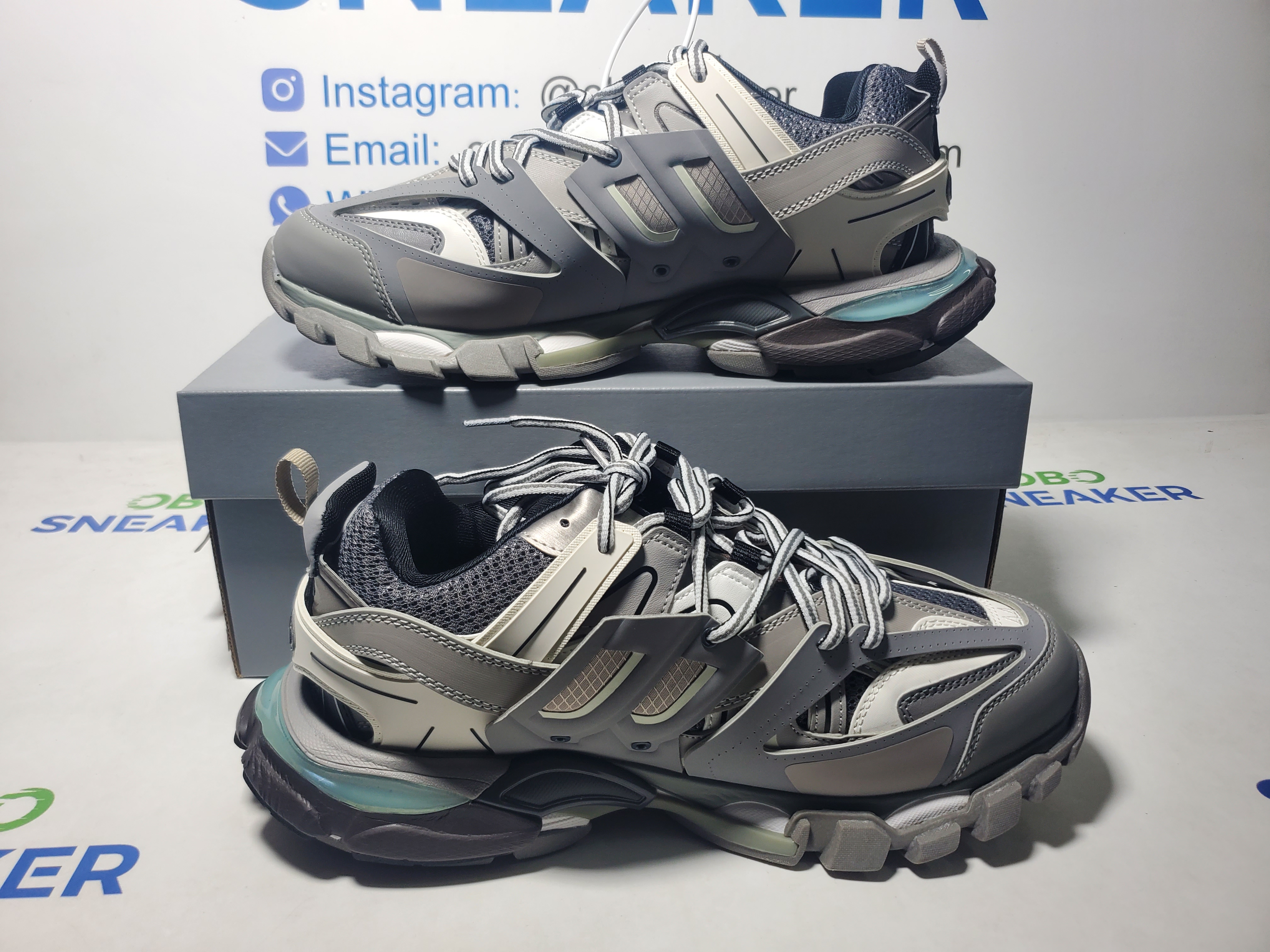 Balenciaga Track Sneaker Grey White Black review Obosneaker 00