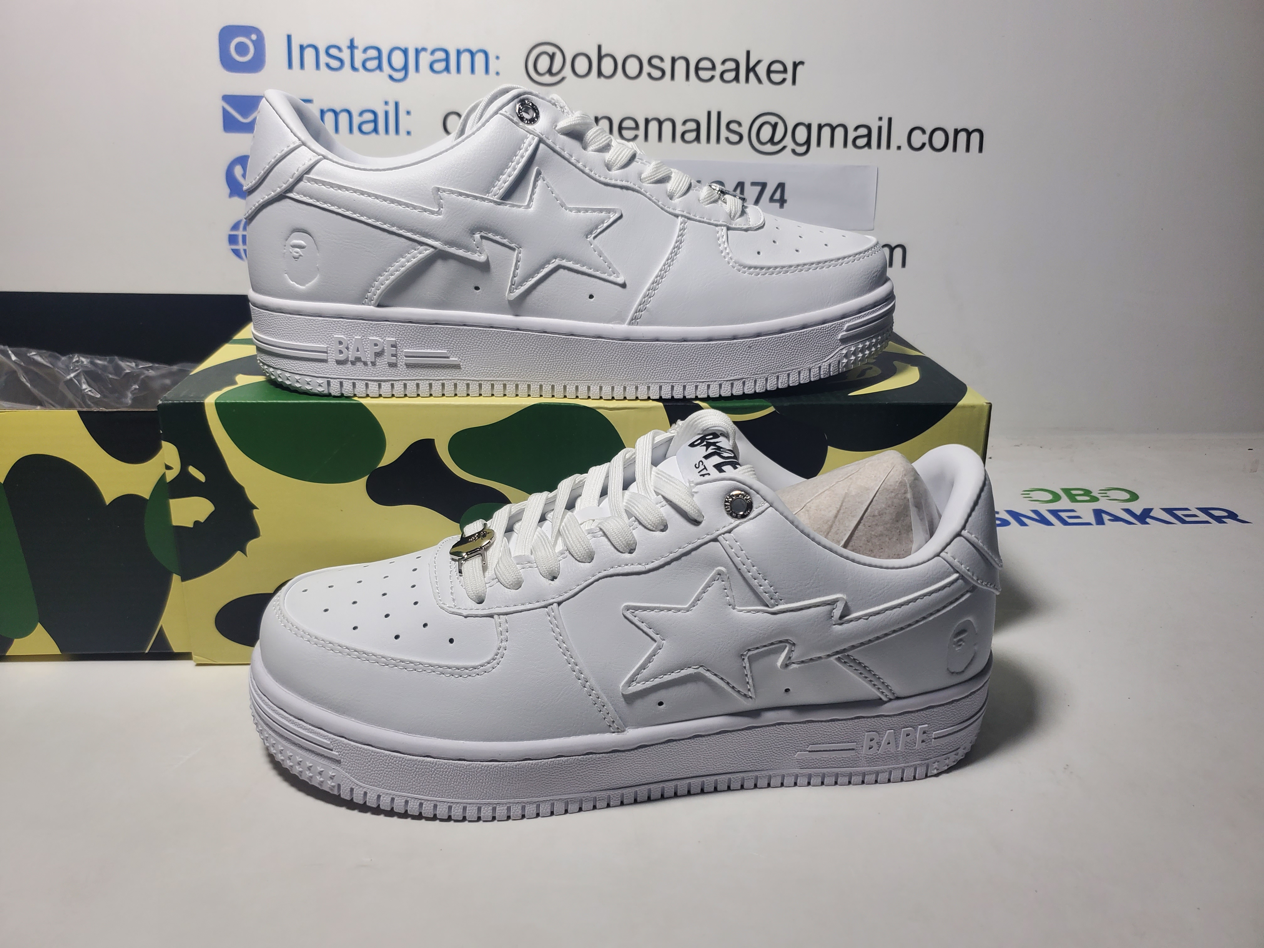 A Bathing Ape Bape Sta Low Triple White 1H70-191-006 review Obosneaker 00