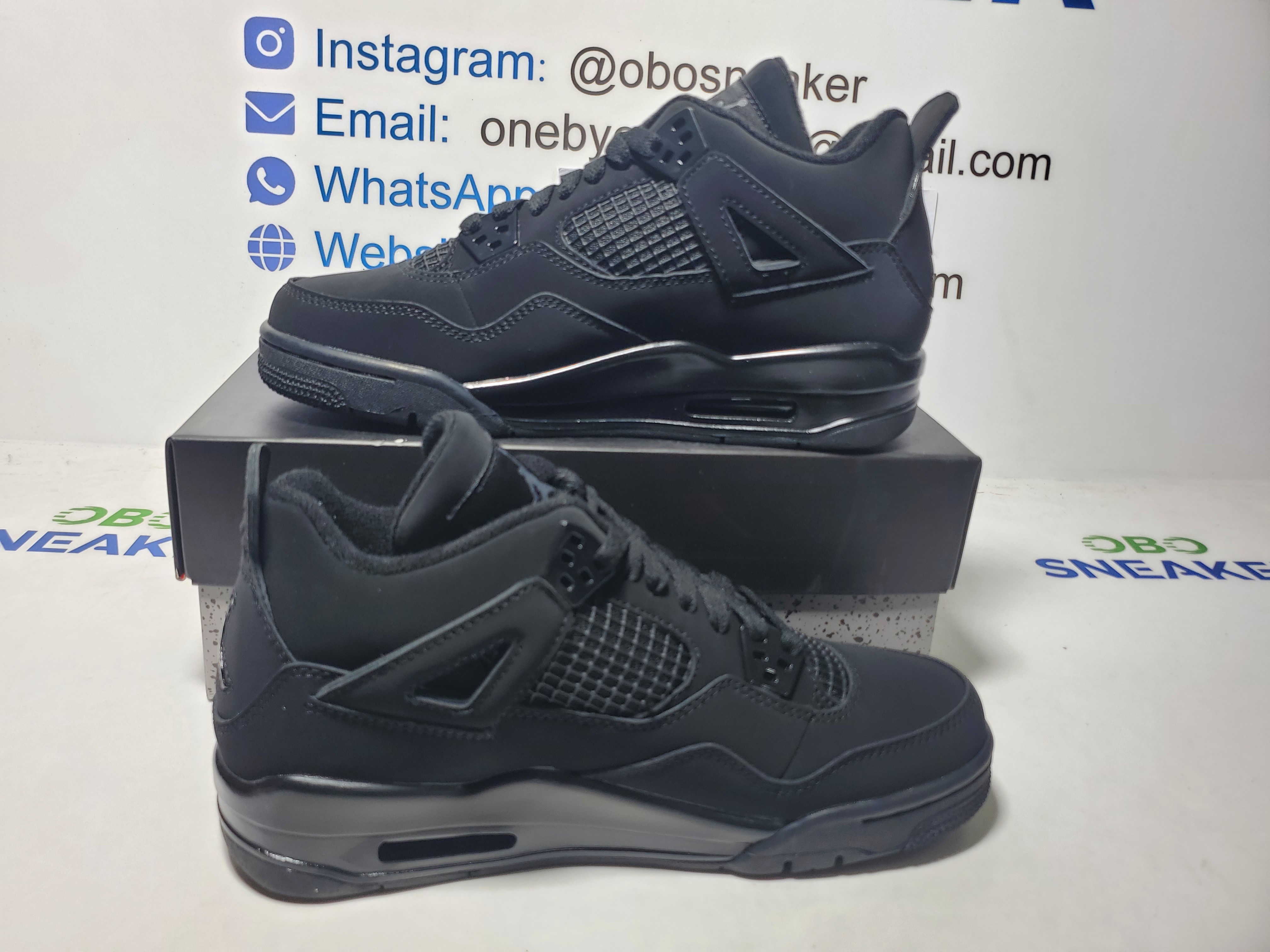 【FLASH SALE】TOP Version Air Jordan 4 Retro Black Cat CU1110-010 review Obosneaker 01