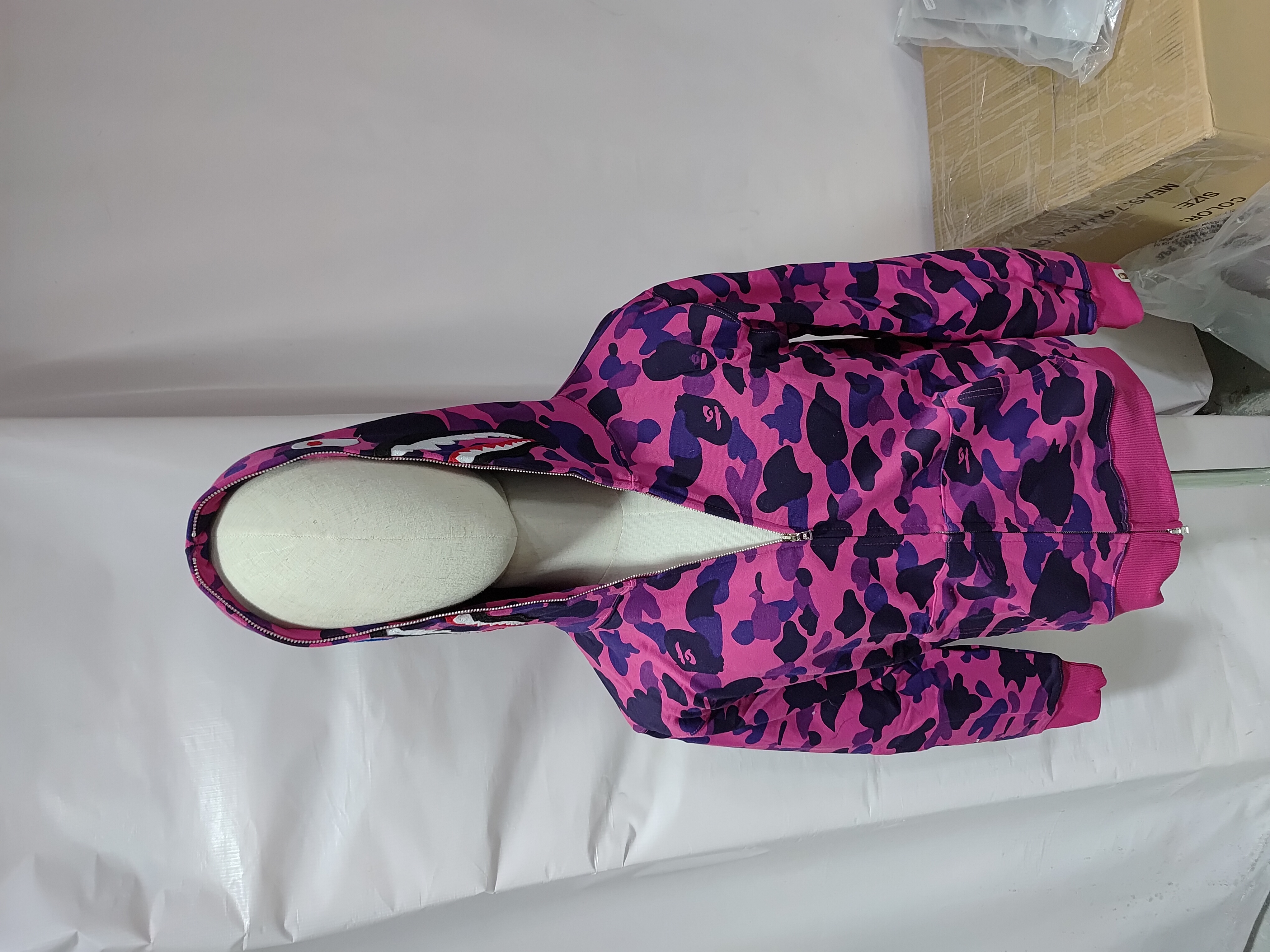 OBO  BAPE Color Camo Shark Zip Hoodie Purple review Obosneaker 00
