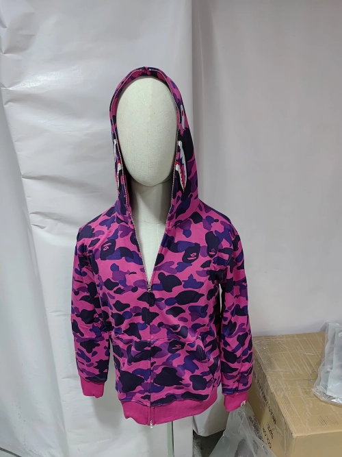 OBO  BAPE Color Camo Shark Zip Hoodie Purple review 