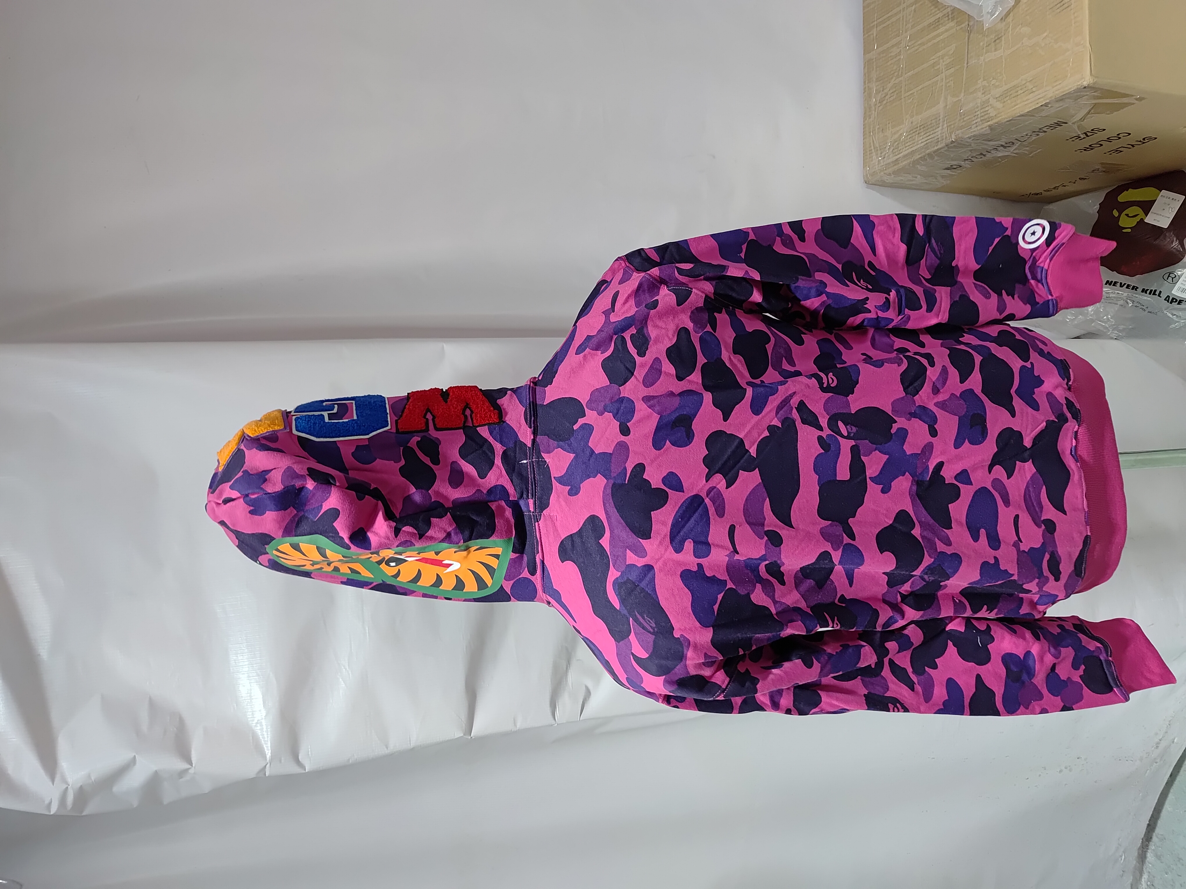OBO  BAPE Color Camo Shark Zip Hoodie Purple review Obosneaker 05