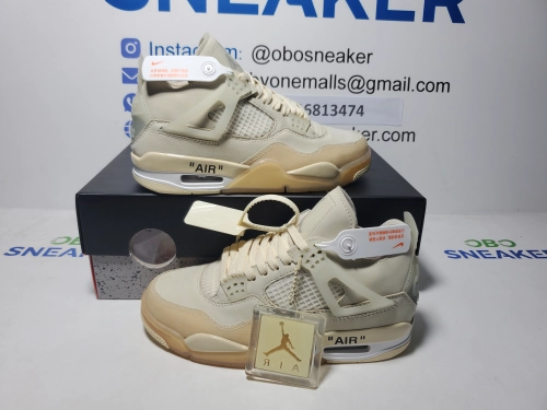 TOP Version OFF White x Air Jordan 4 Sail CV9388-100  review 