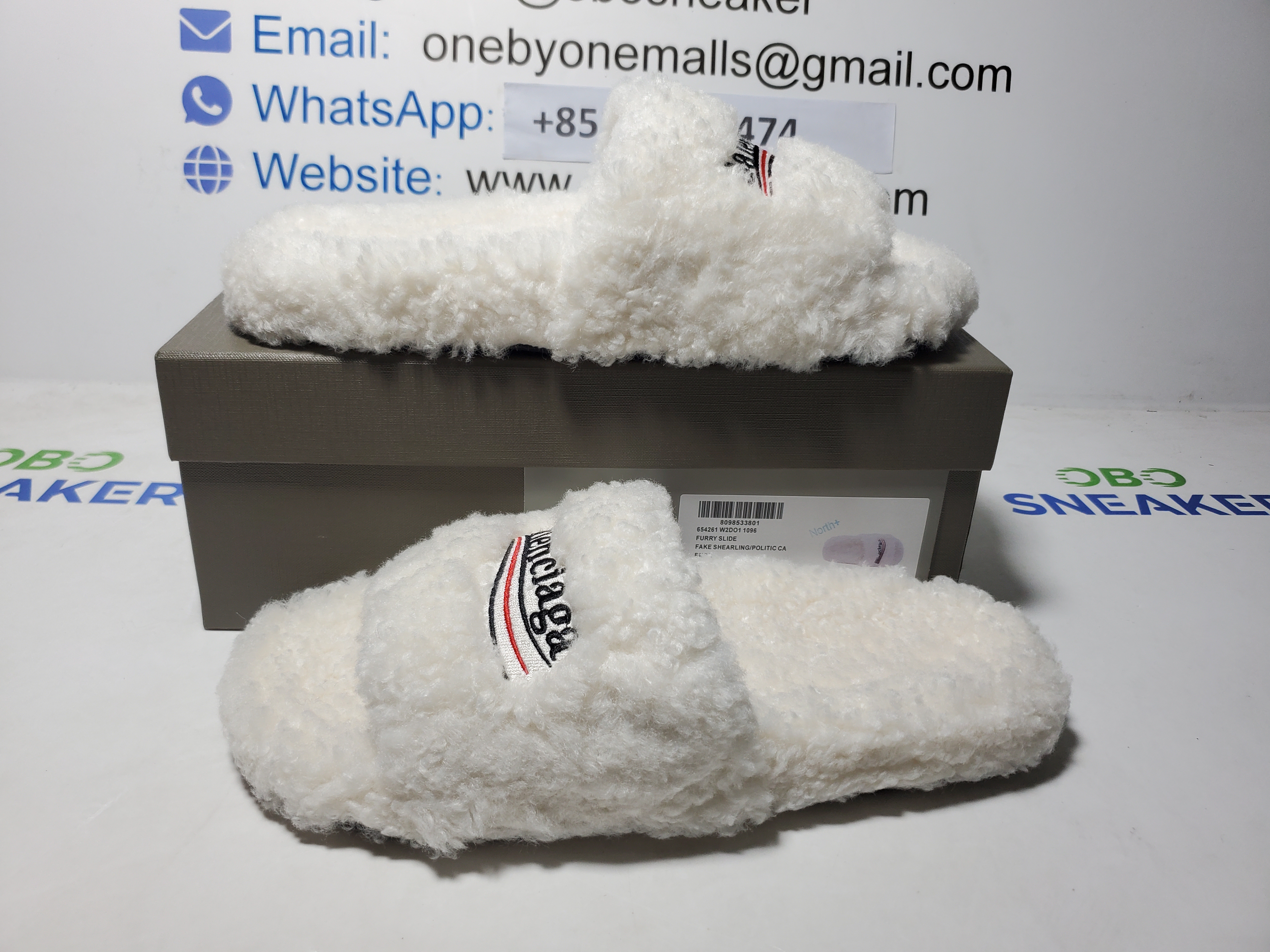 Balenciaga Furry Slide White Coke Label 654261W2DO19906 review Obosneaker 01