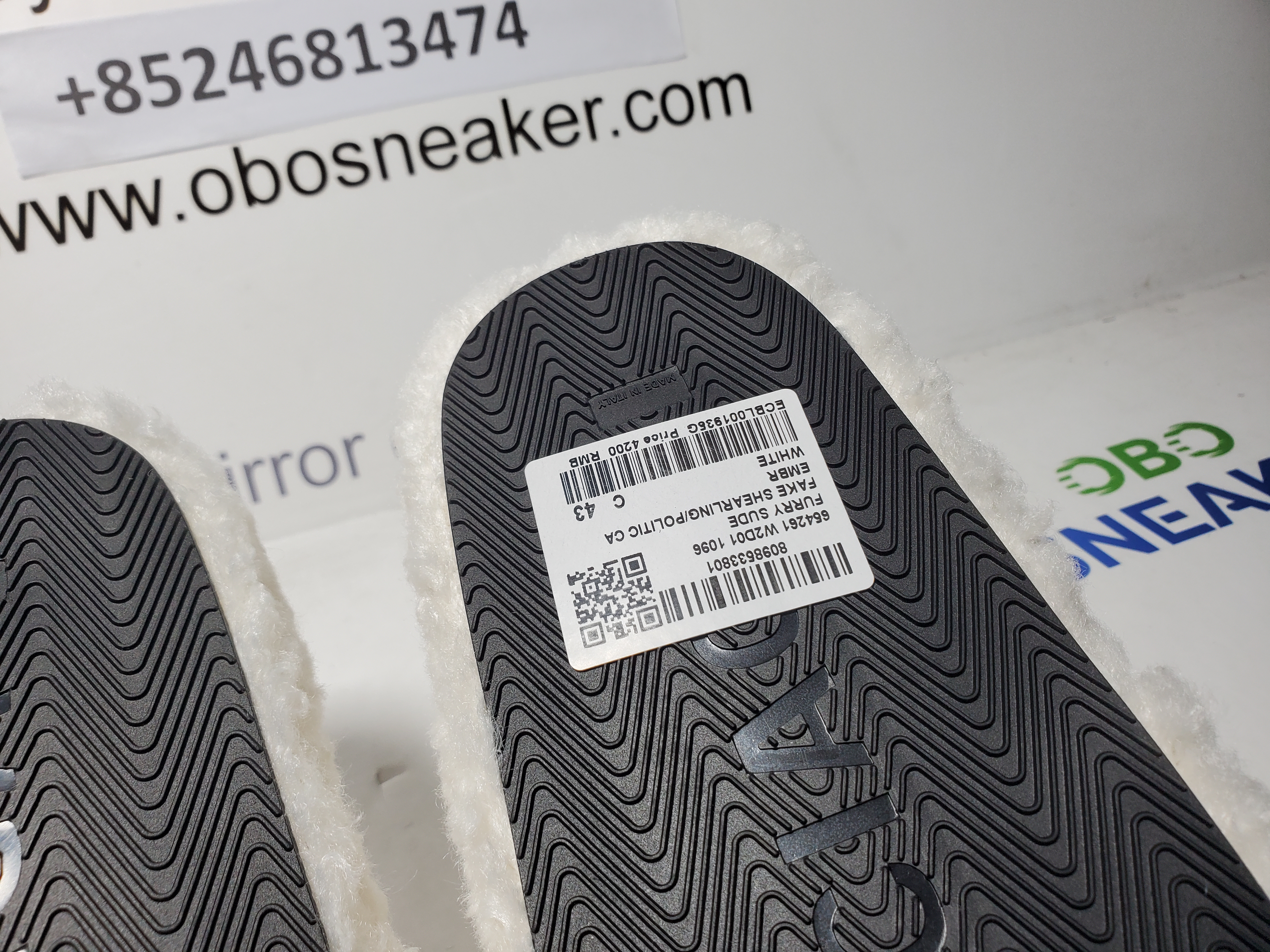 Balenciaga Furry Slide White Coke Label 654261W2DO19906 review Obosneaker 05