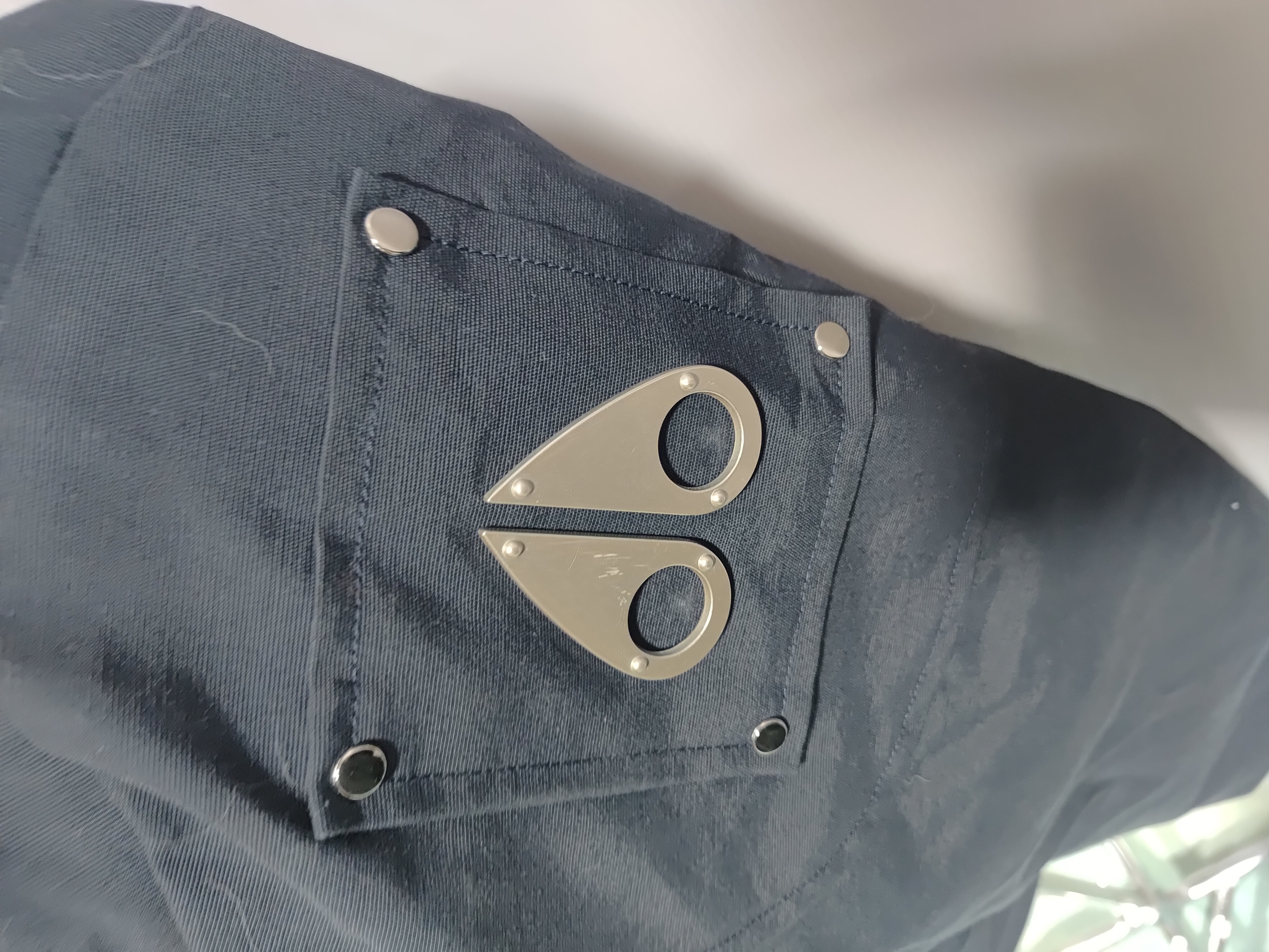 Moose Knuckles Men's Balistic Bomber Zip-Up Fur Jacket Dark Blue review Obosneaker 03