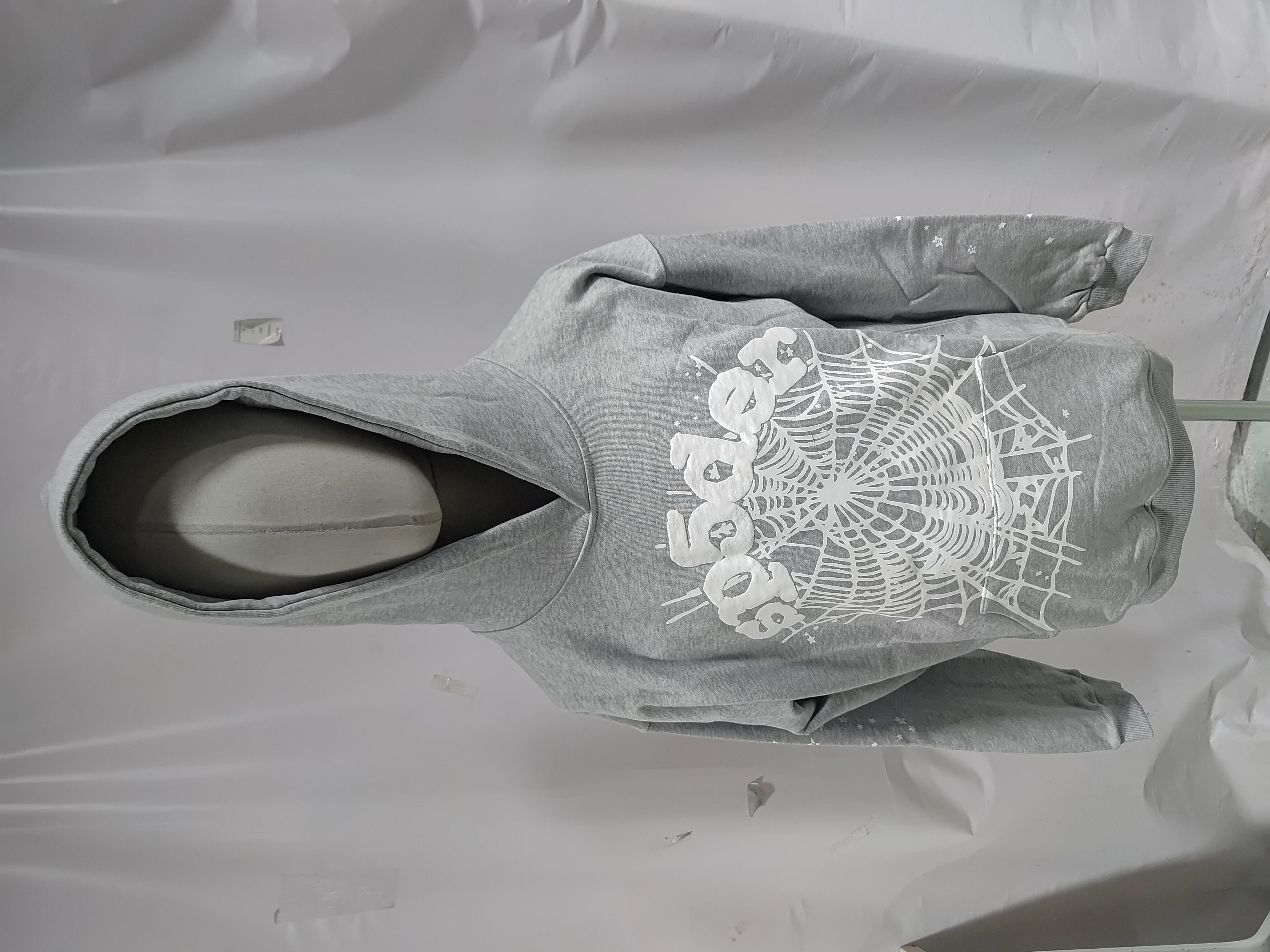 Sp5der OG Web Hoodie & Sweatpant Set Grey review Obosneaker 00