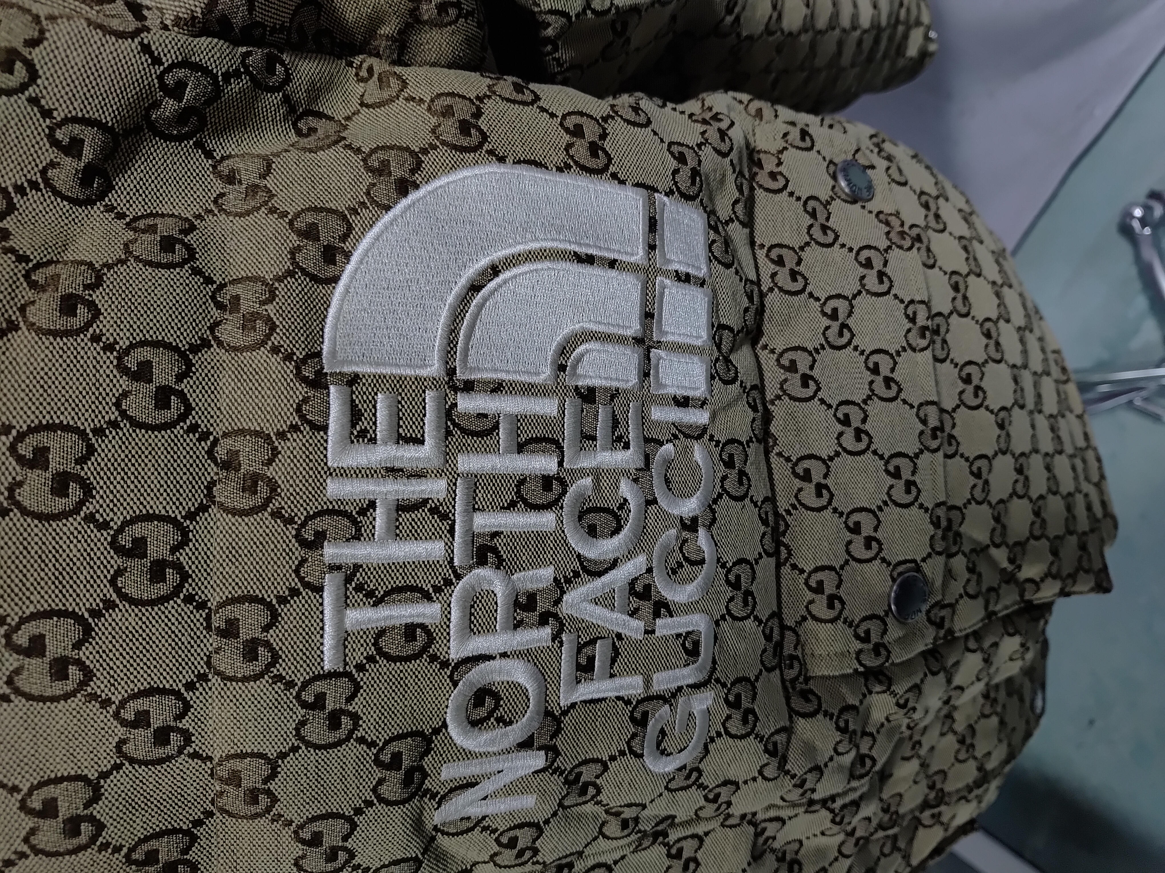 The North Face x Gucci Print Jacket Beige/Ebony review Obosneaker 02