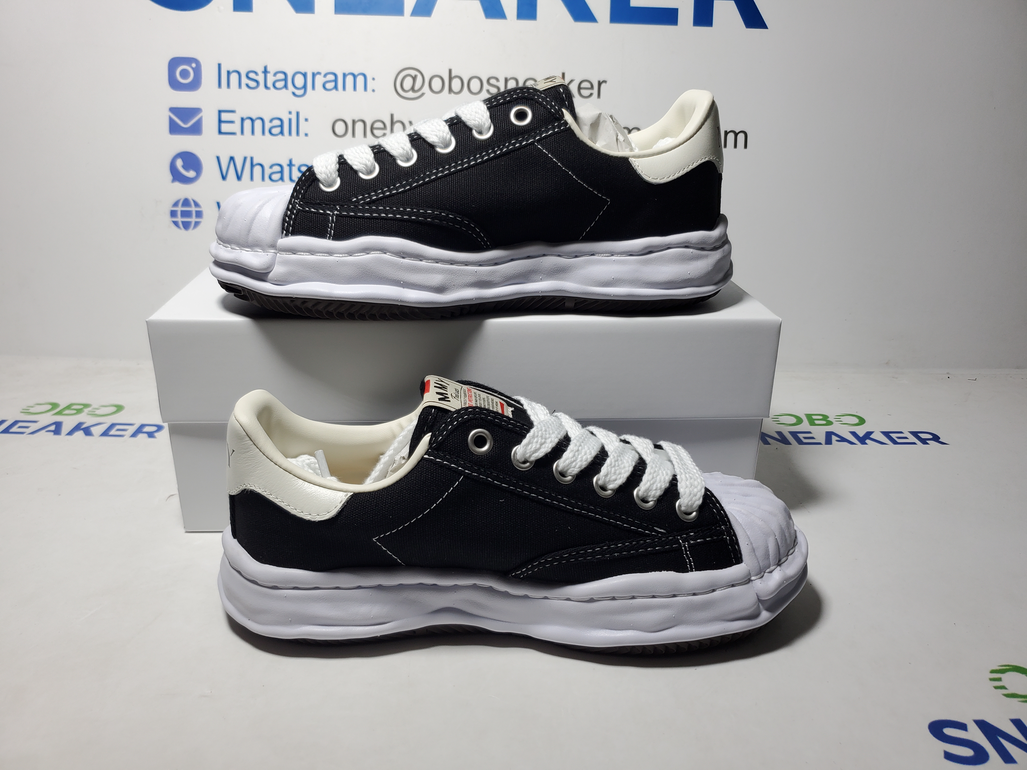 Maison Mihara Yasuhiro Blakey OG Sole Canvas Low Black No Logo No.703 review Obosneaker 00
