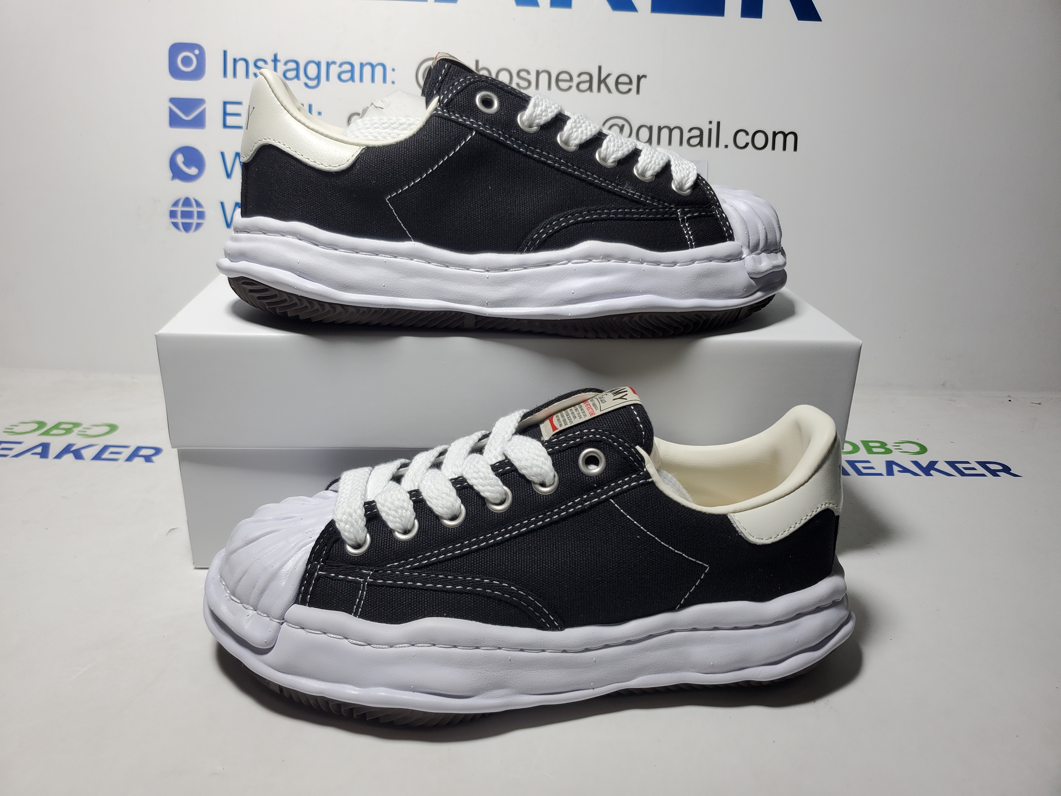 Maison Mihara Yasuhiro Blakey OG Sole Canvas Low Black No Logo No.703 review Obosneaker 01