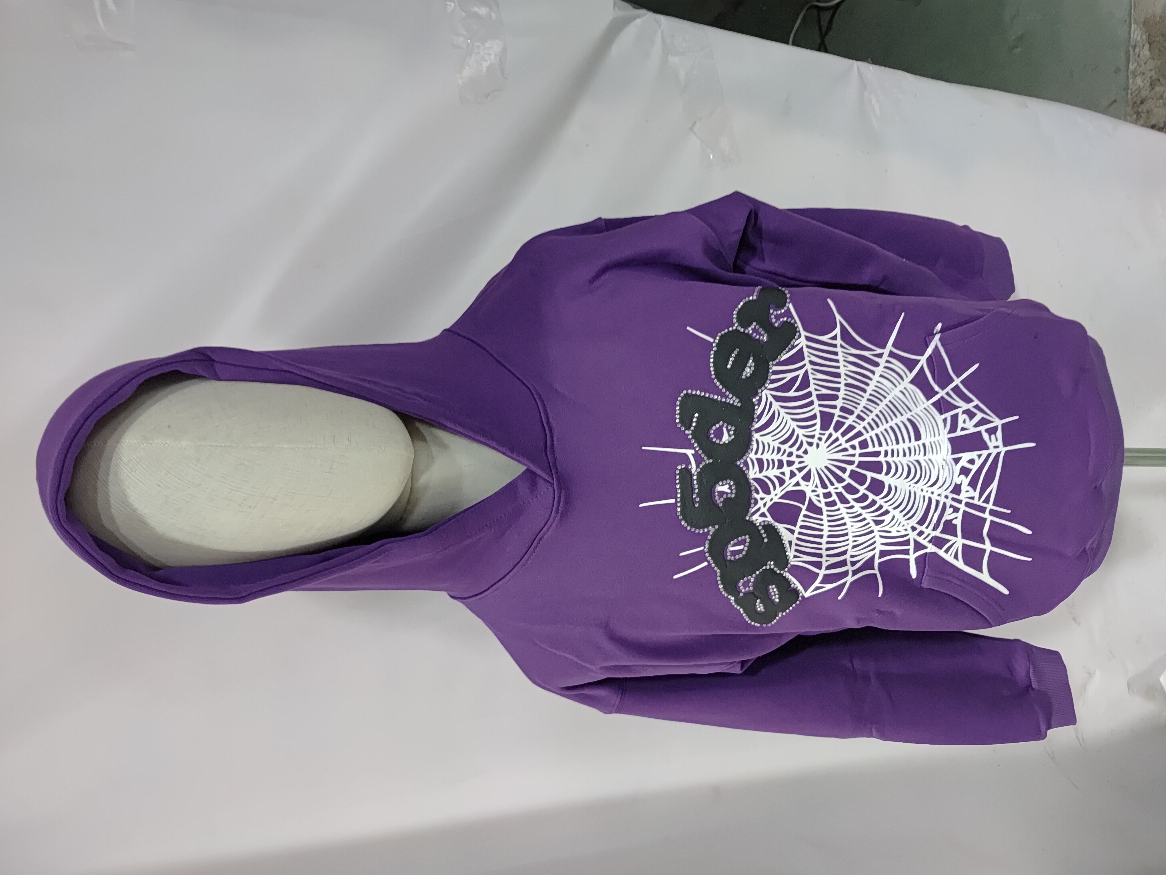 Sp5der Web Print Gothic Punk Purple Hoodie review Obosneaker 00