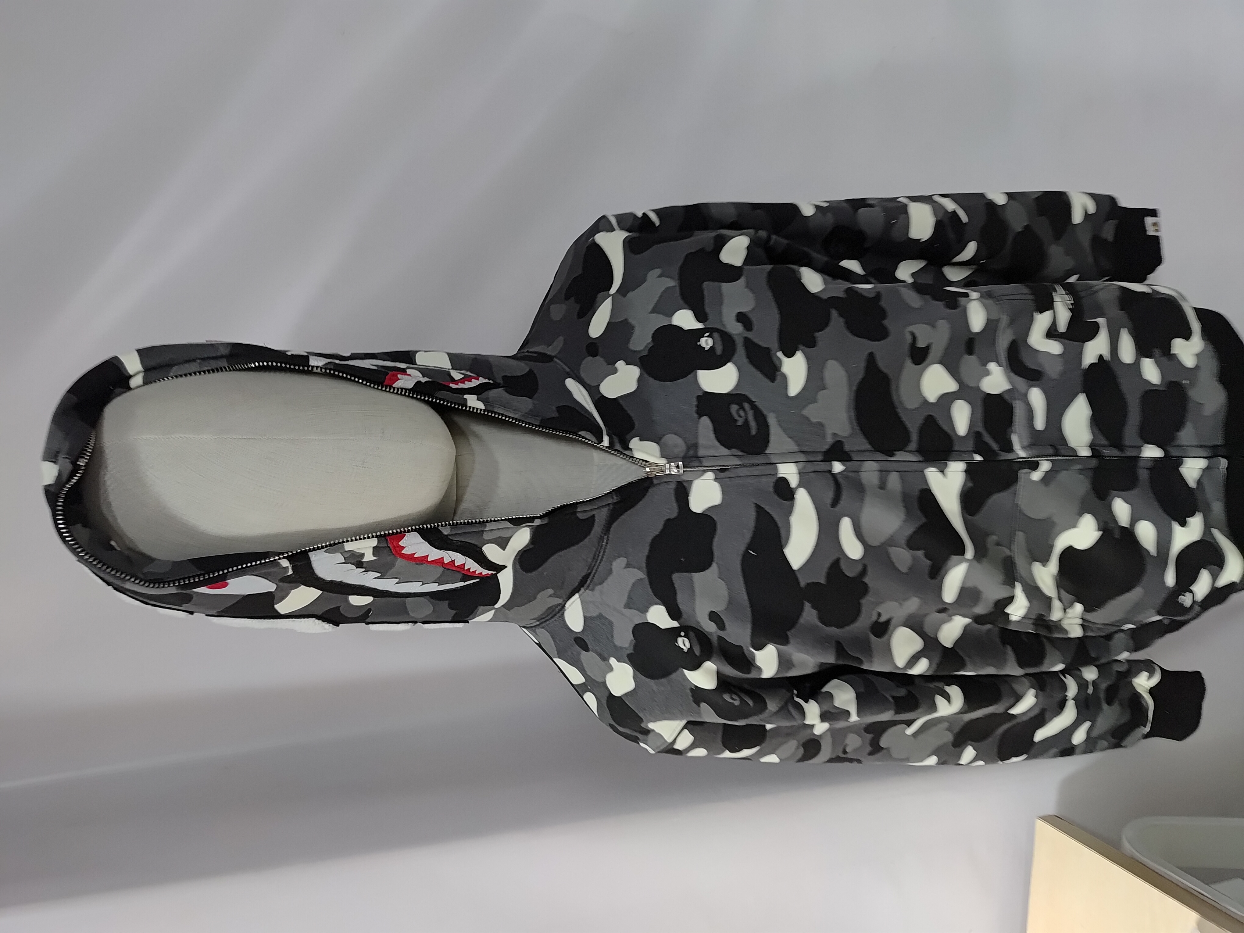 BAPE Luminous Camouflage Double Hooded Hoodie Black review Obosneaker 00