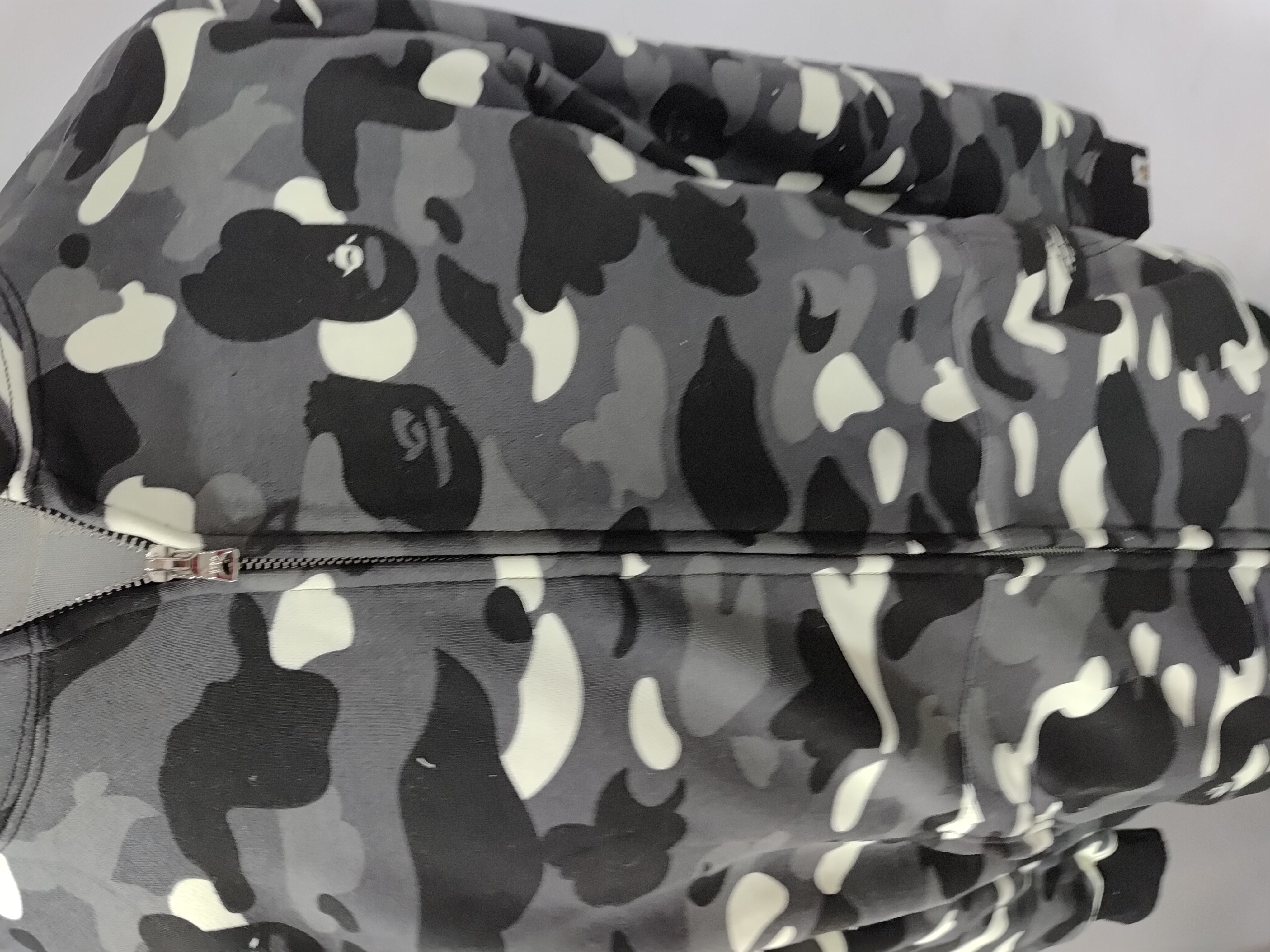 BAPE Luminous Camouflage Double Hooded Hoodie Black review Obosneaker 02