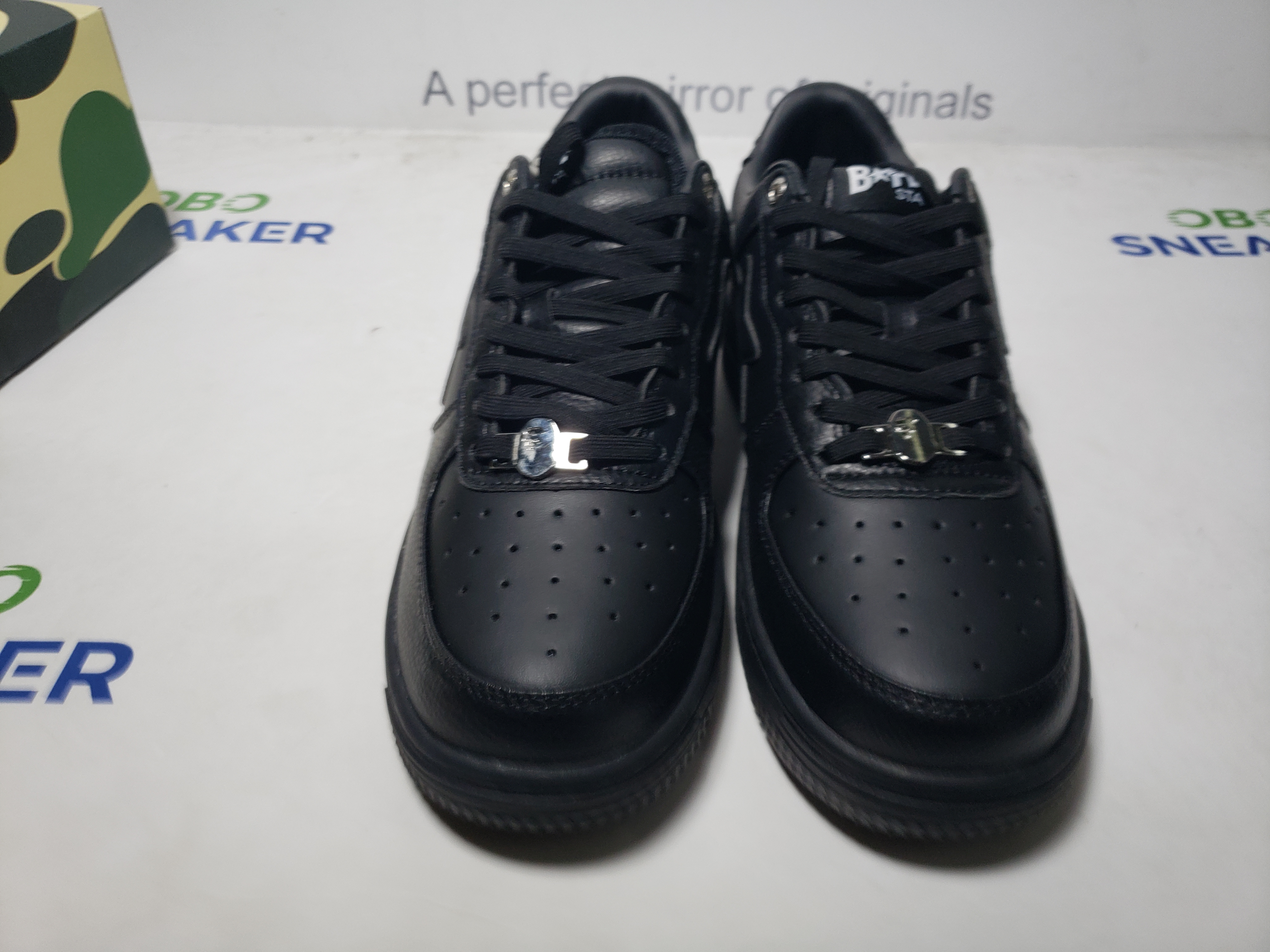A Bathing Ape Bape Sta Low Triple Black  1J30 -191- 013 review Obosneaker 03