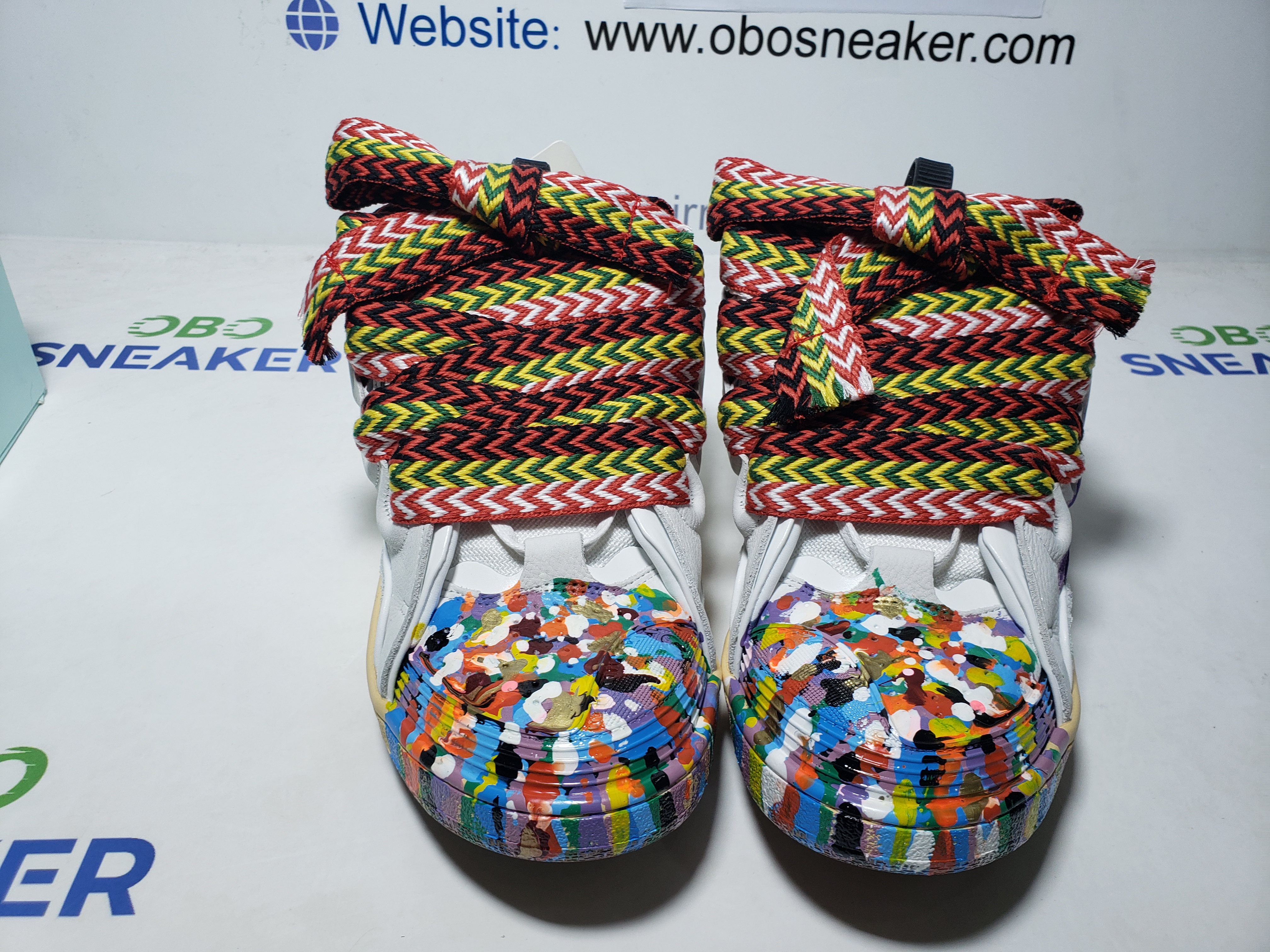 Lanvin Leather Curb x Gallery Dept Paint Drip Optical White review Obosneaker 03