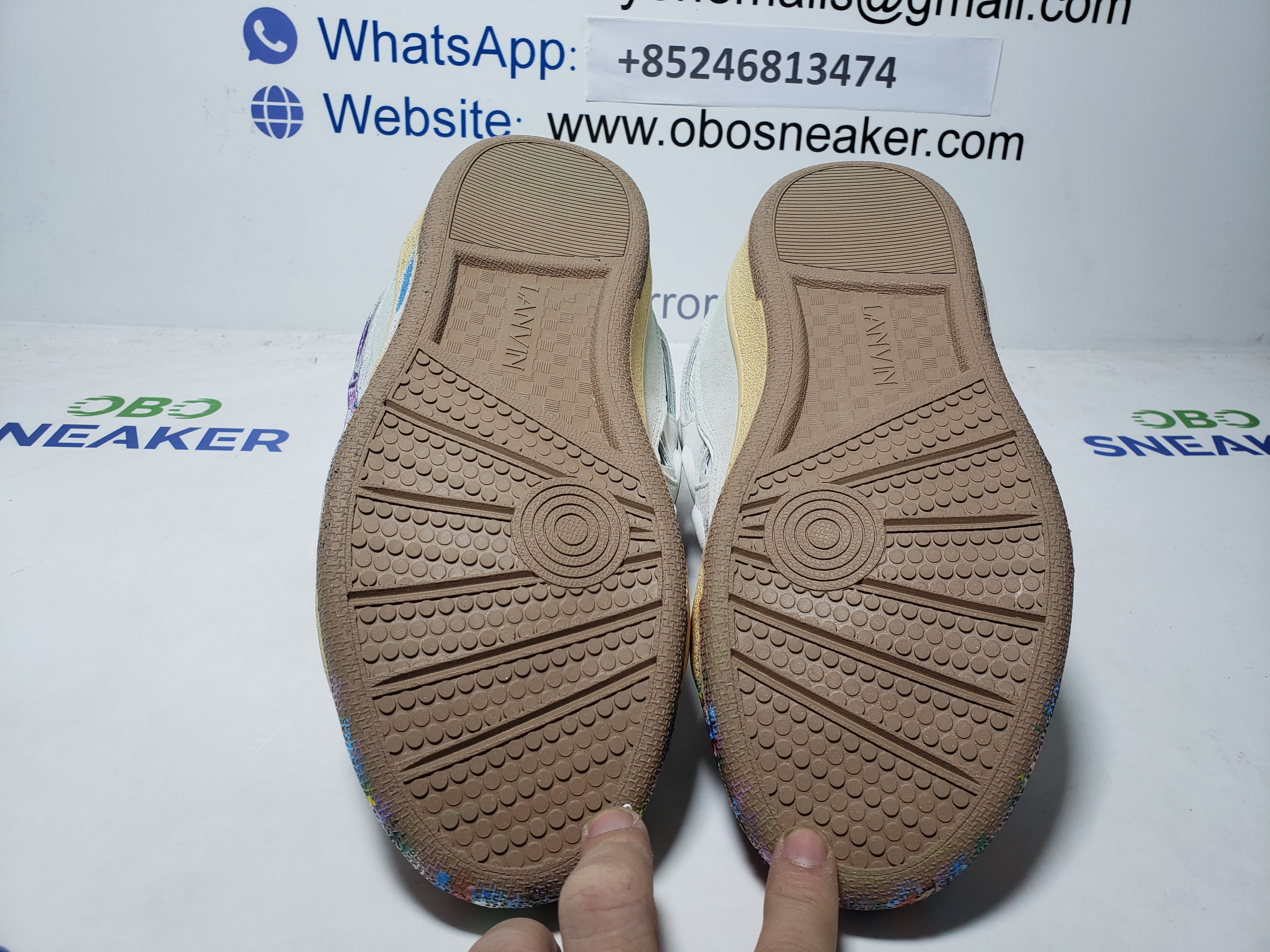 Lanvin Leather Curb x Gallery Dept Paint Drip Optical White review Obosneaker 04