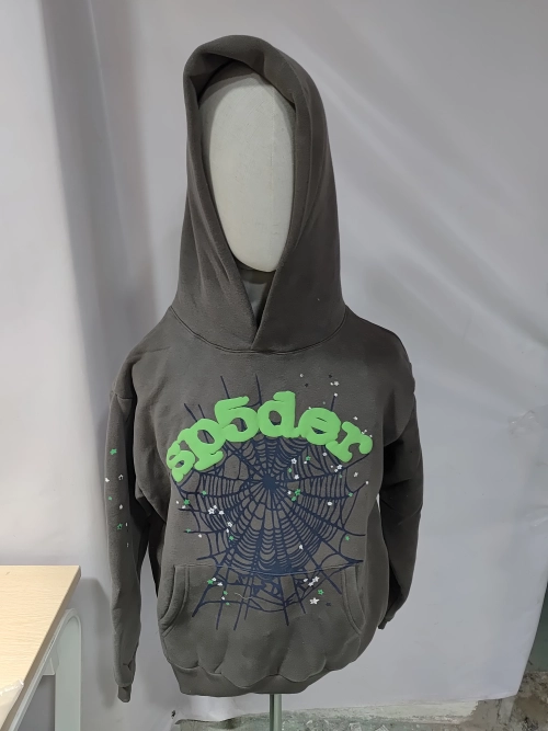 Sp5der Wait Web Hoodie Slate Grey review 