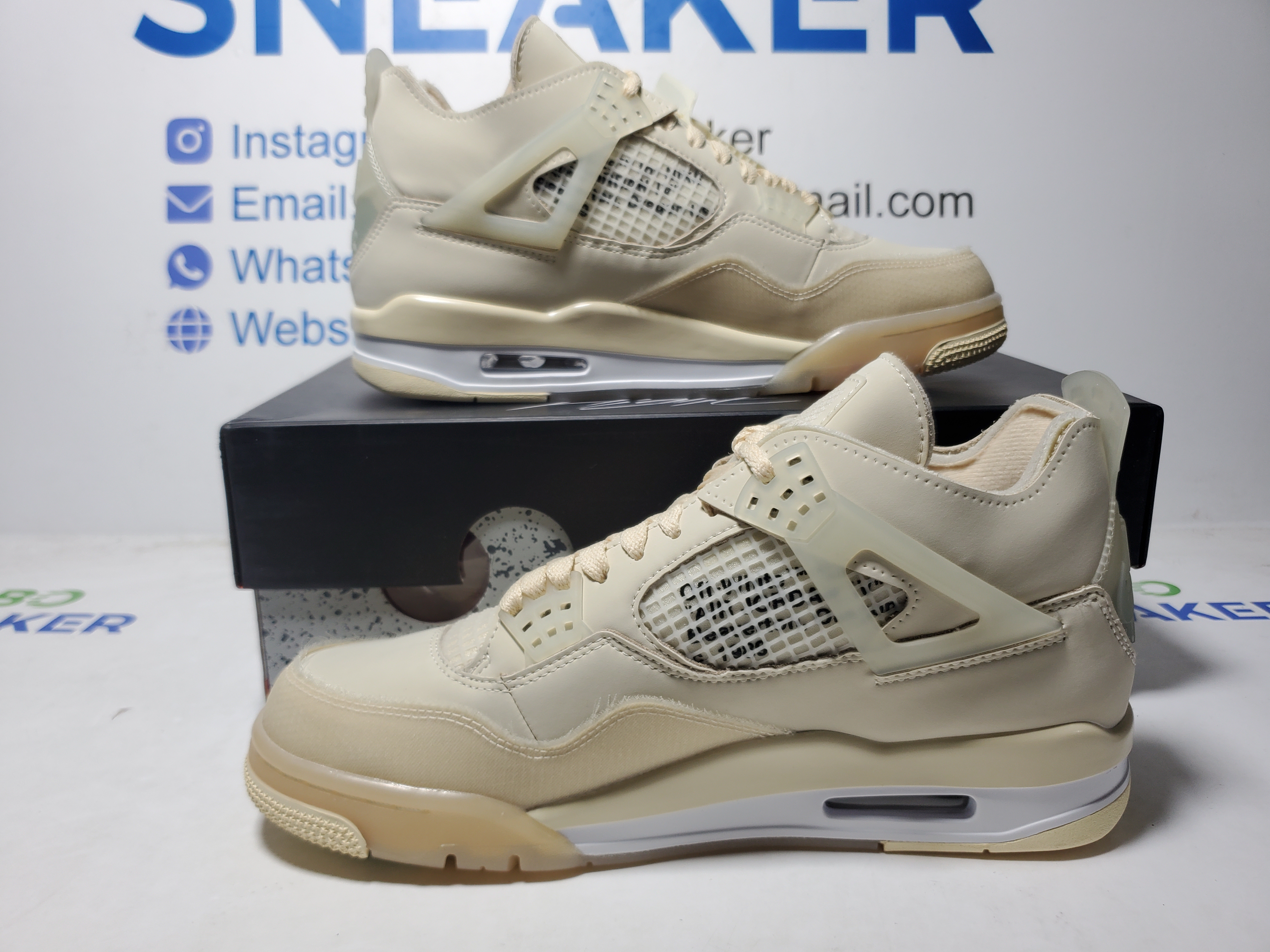Jordan 4 Retro Off-White Sail (Women's)  CV9388-100  review Obosneaker 00