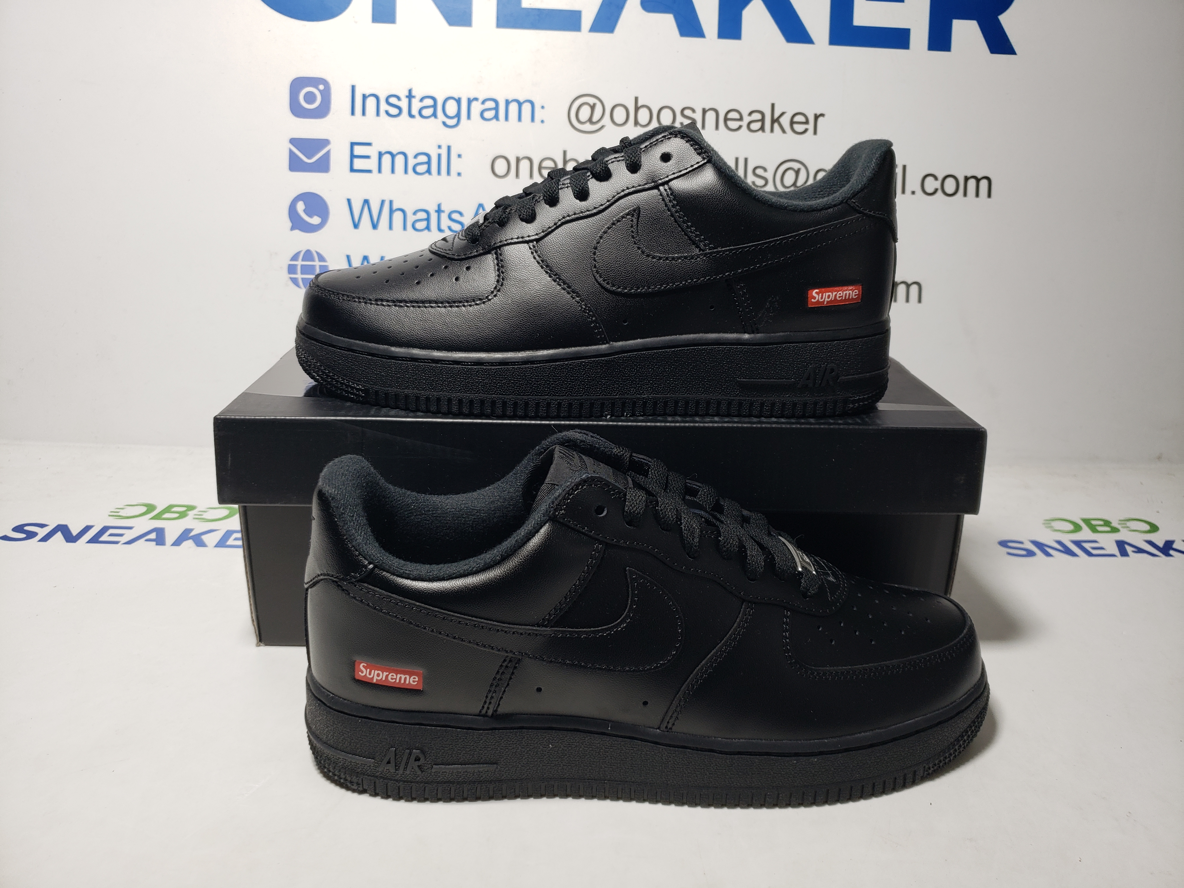 Supreme x Nike Air Force 1 Low Box Logo Black CU9225-001 review Obosneaker 00