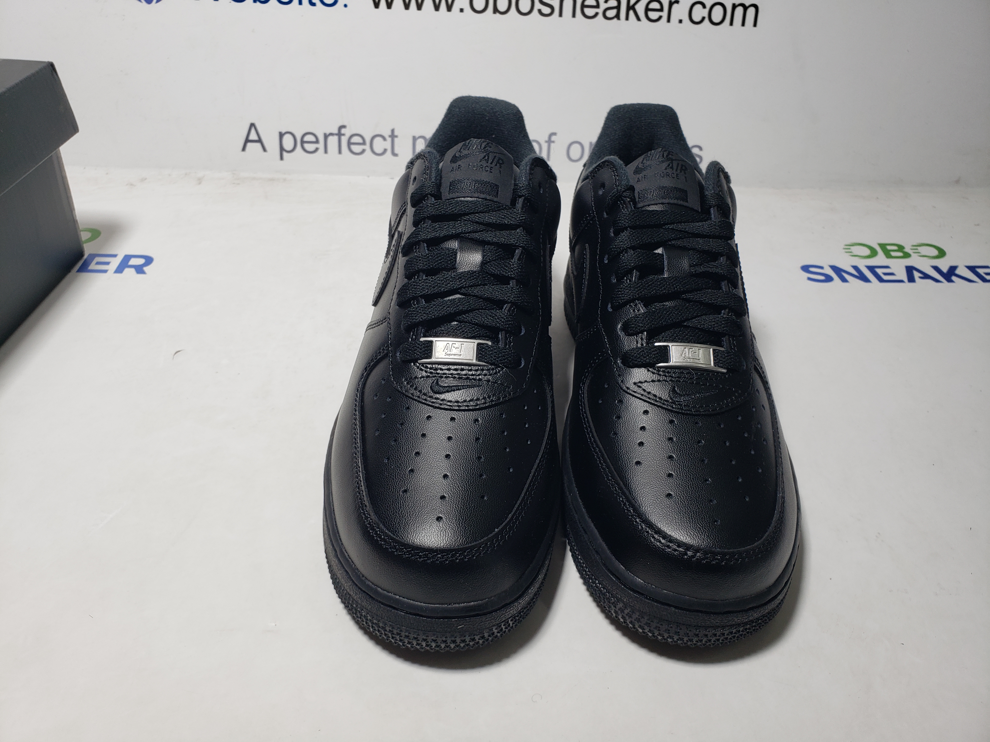 Supreme x Nike Air Force 1 Low Box Logo Black CU9225-001 review Obosneaker 03