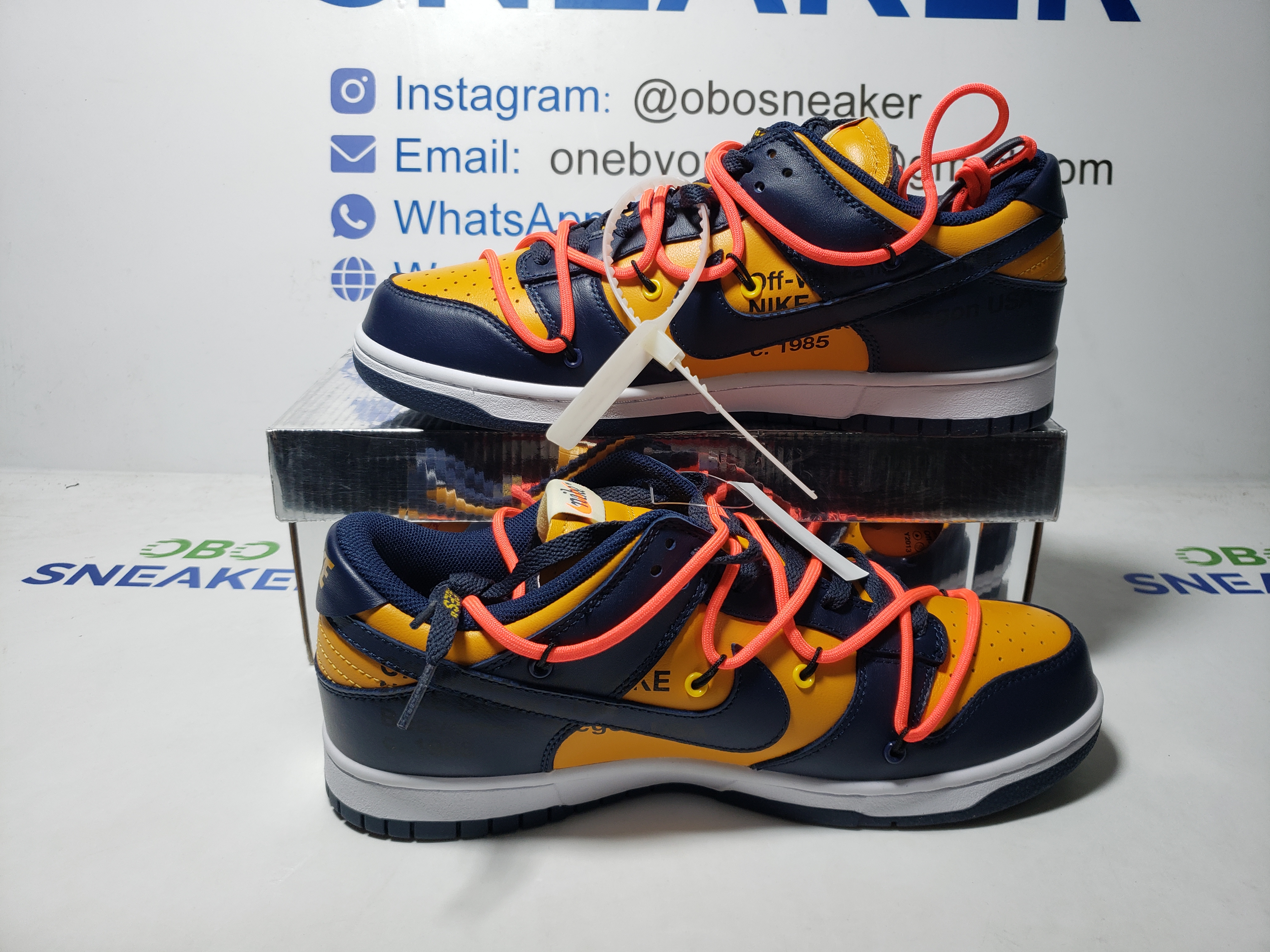 Nike Dunk Low Off-White University Gold CT0856-700 review Obosneaker 01