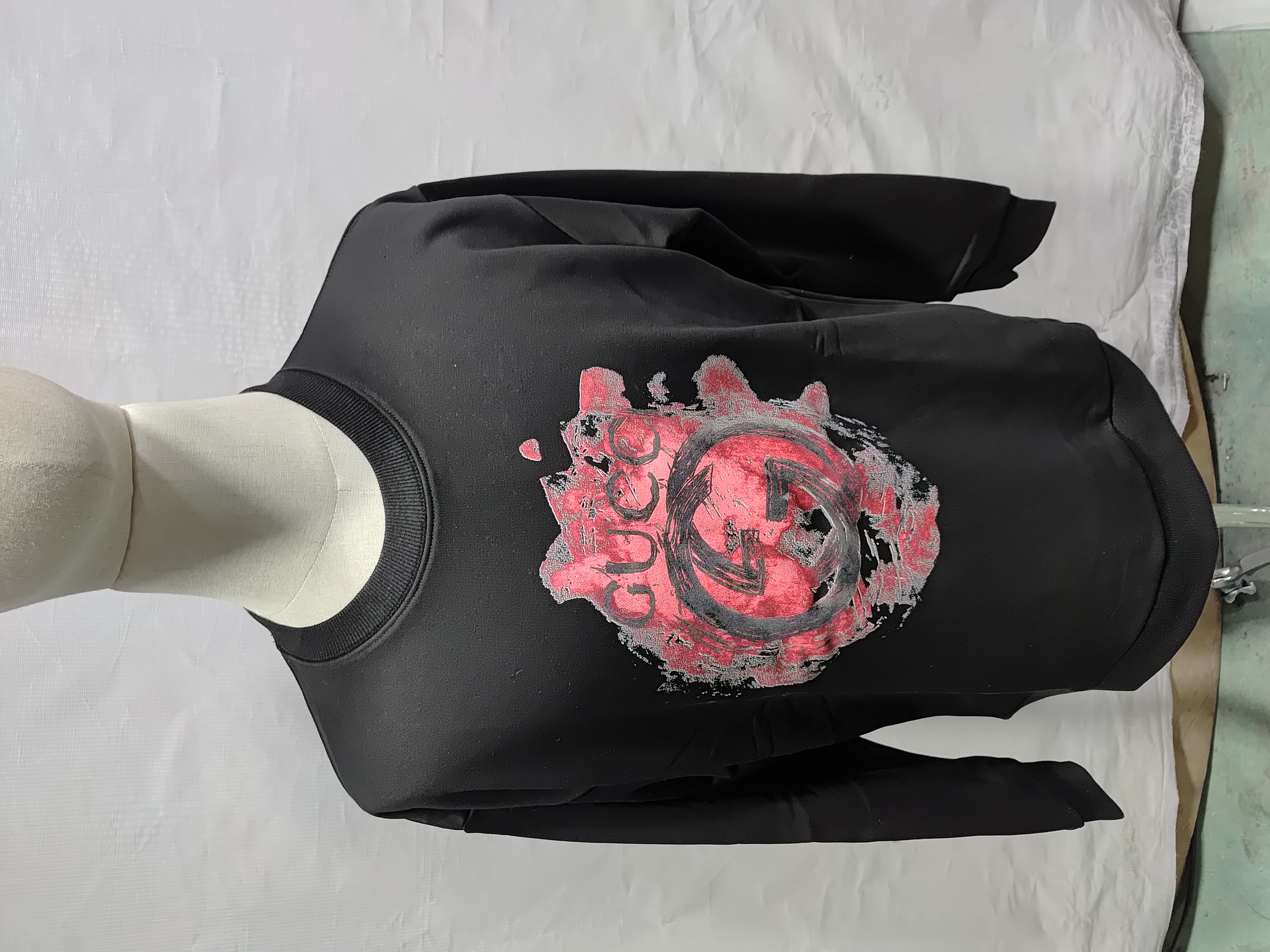 Gucci 24Fw Ink Splash Double G Crew Neck Sweatshirt Black review Obosneaker 00