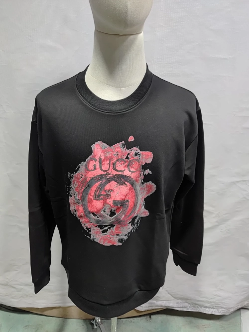 Gucci 24Fw Ink Splash Double G Crew Neck Sweatshirt Black review 