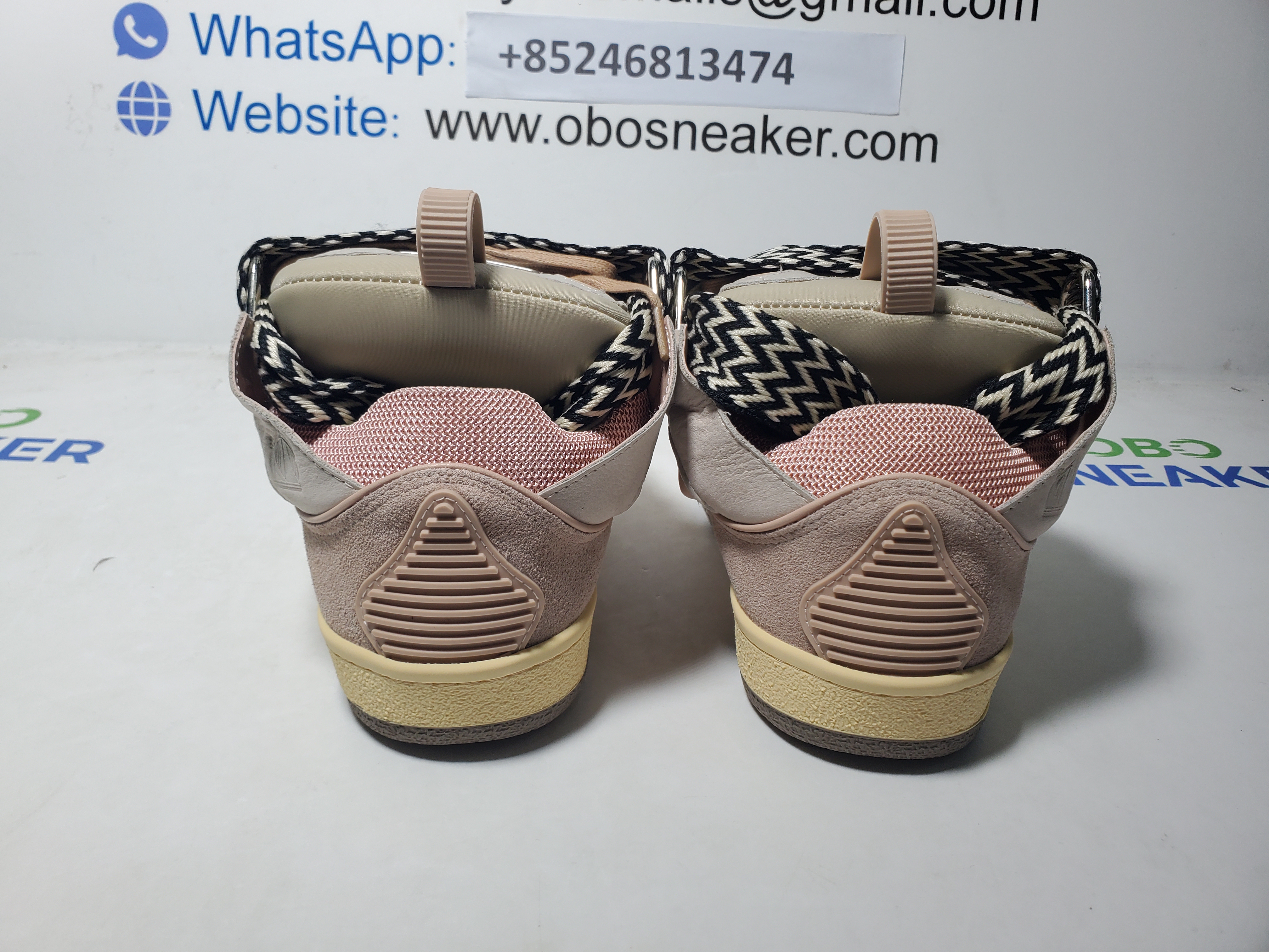 Lanvin Leather Curb Curb Pink FM-SKRK11-DRAG-A2051 review Obosneaker 02