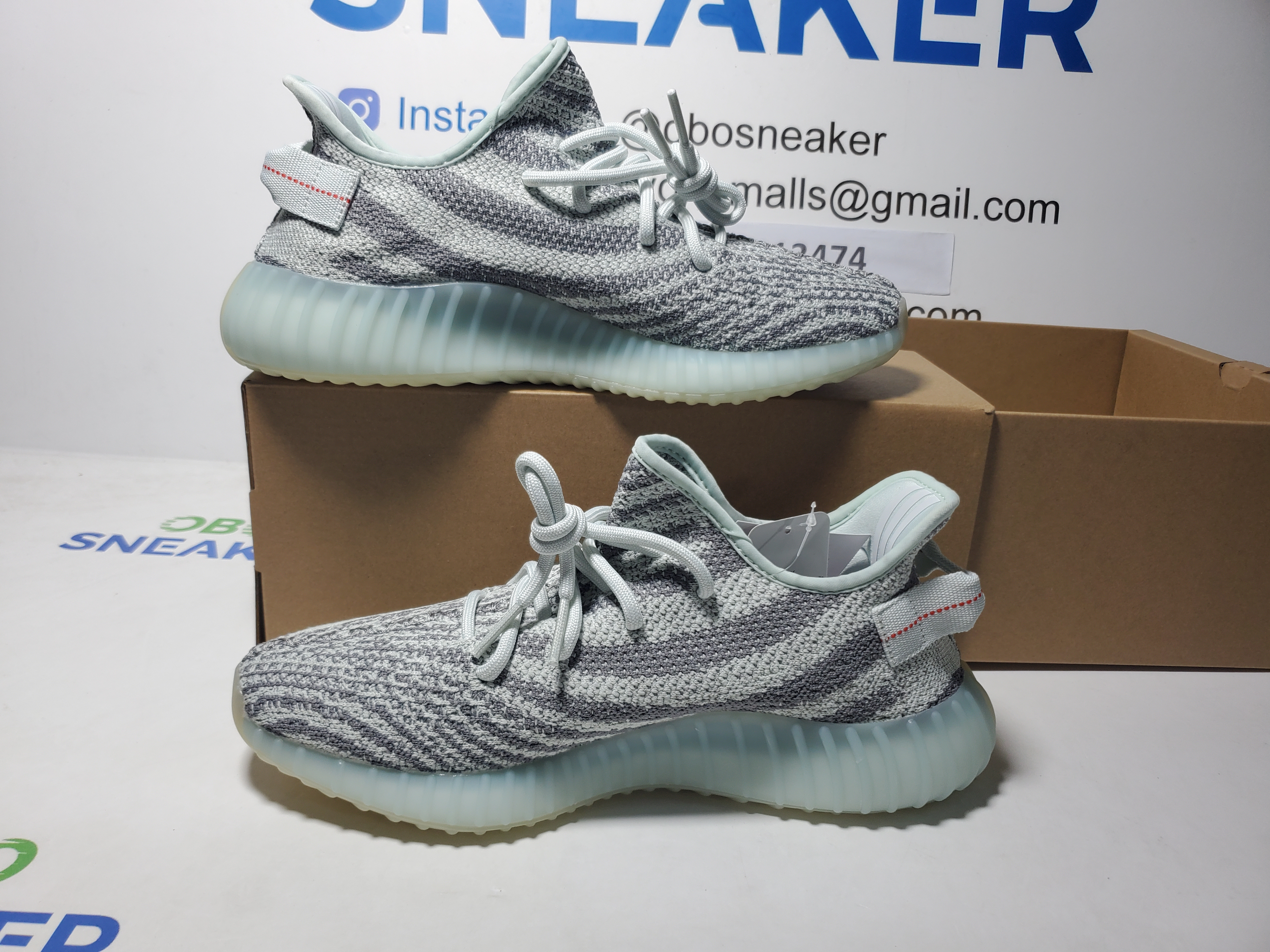 Adidas Yeezy Boost 350 V2 Blue Tint (2017/2023) B37571 review Obosneaker 00