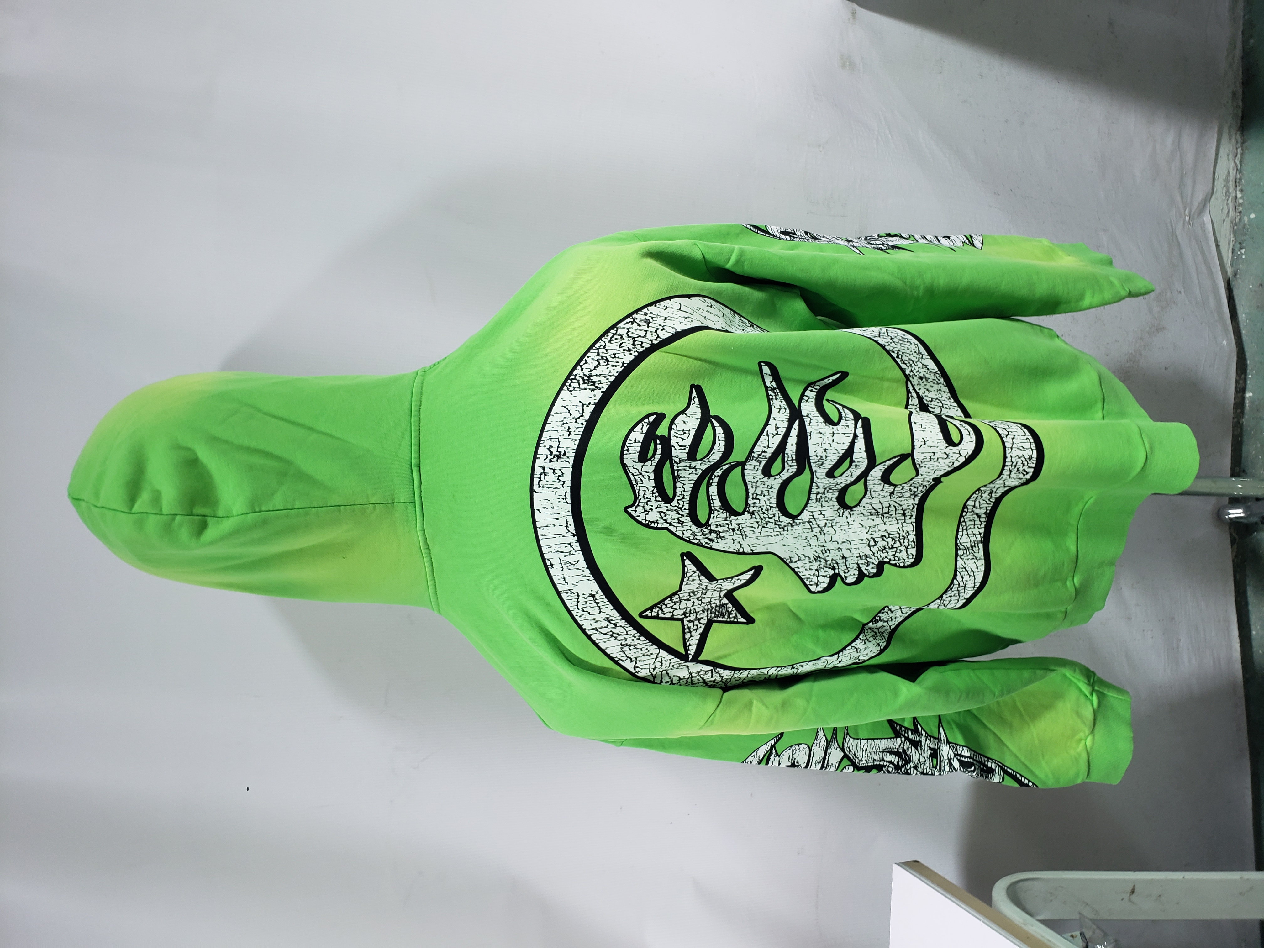 Hellstar Graffiti Zip-Up Hoodie Green review Obosneaker 03