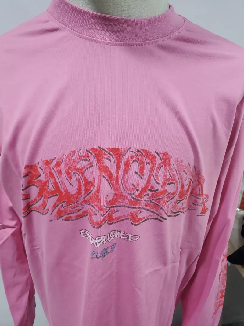 Balenciaga Flame Letter Graffiti Long Sleeve T + KSUBI Jeans-3021 review Obosneaker 03