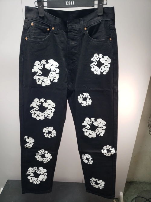 Chrome Hearts Love You Mesh Warm Up Jersey #9998 Red + Denim Tears The Cotton Wreath Jean Black review 