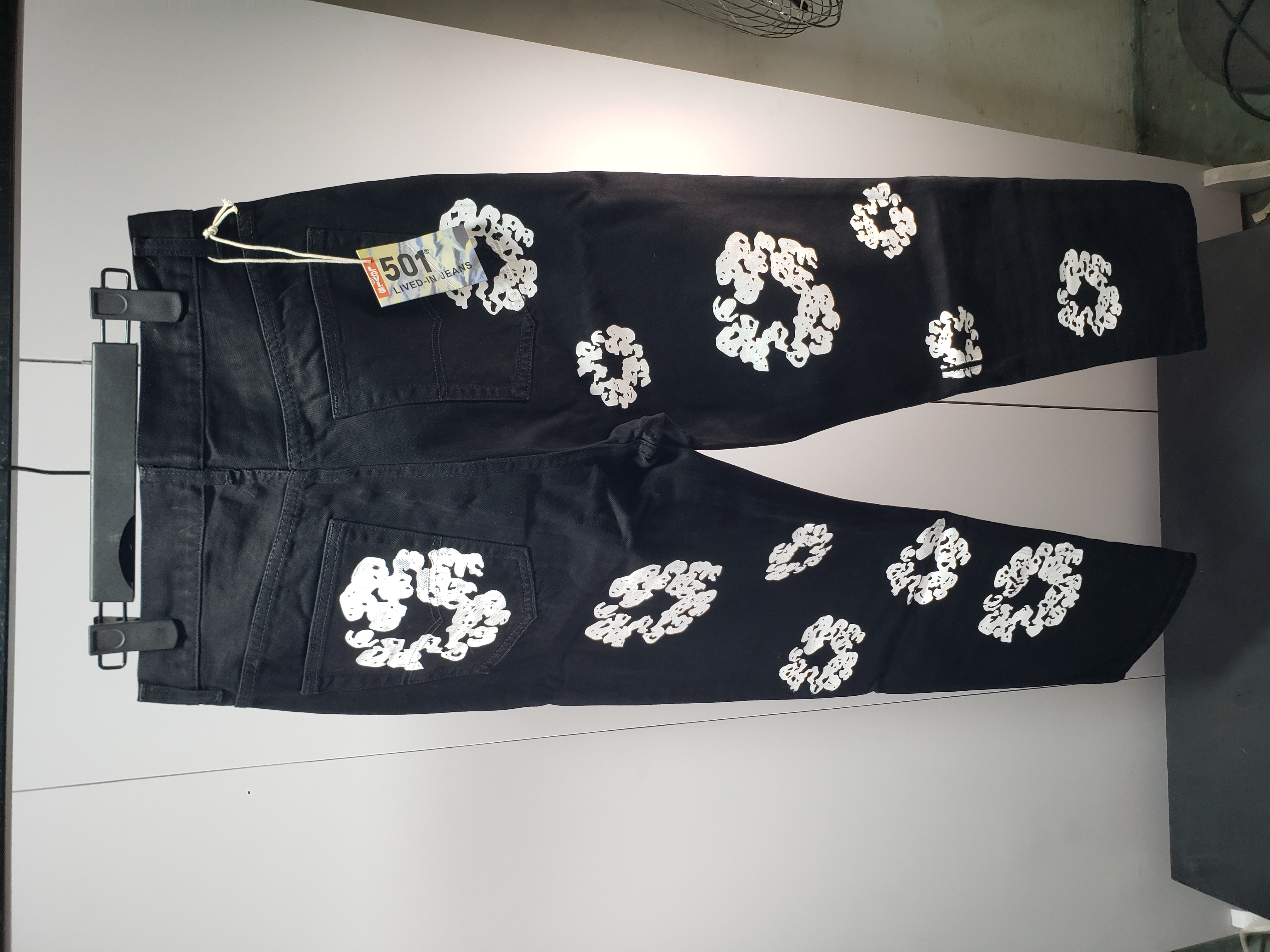 Denim Tears The Cotton Wreath Sweatshirt Grey + Denim Tears The Cotton Wreath Jean Black review Obosneaker 03