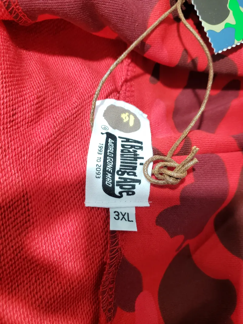 BAPE Color Camo Shark Zip Hoodie Red + Amiri Jean 886 review Obosneaker 02