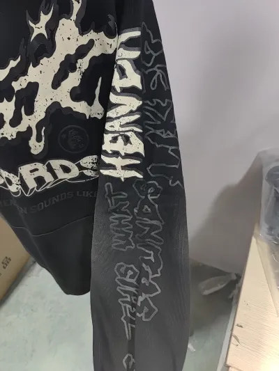 Hellstar Hell Red Flare star Retro washed distressed Print Hoodie Black + Purple Brand Fashion Men Jeans YZ072426 review Obosneaker 03