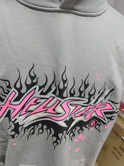 Hellstar Future Flame Hoodie Grey + Balenciaga Coke Fleece Suit Trousers review Obosneaker 02