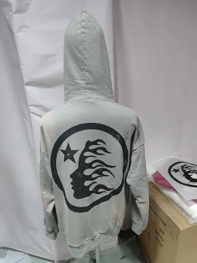 Hellstar Future Flame Hoodie Grey + Balenciaga Coke Fleece Suit Trousers review Obosneaker 05