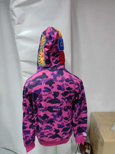 BAPE Color Camo Shark Zip Hoodie Purple + Purple Brand Fashion Men Jeans YZ072426 review Obosneaker 05