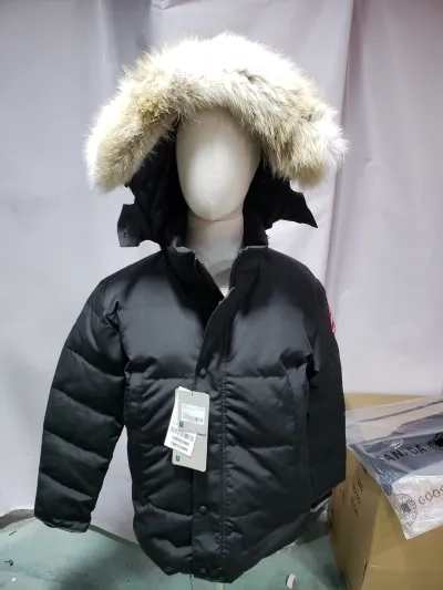 Canada Goose 388M Classic Parker 29 Down Jacket Black + Balenciaga x Adidas Three-Bar Washed Jeans Blue review 