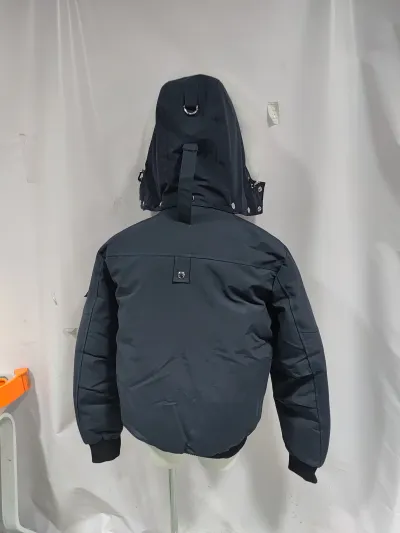 Moose Knuckles Men's Balistic Bomber Zip-Up Fur Jacket Dark Blue + Purple Brand Fashion Men Jeans 3 review Obosneaker 04