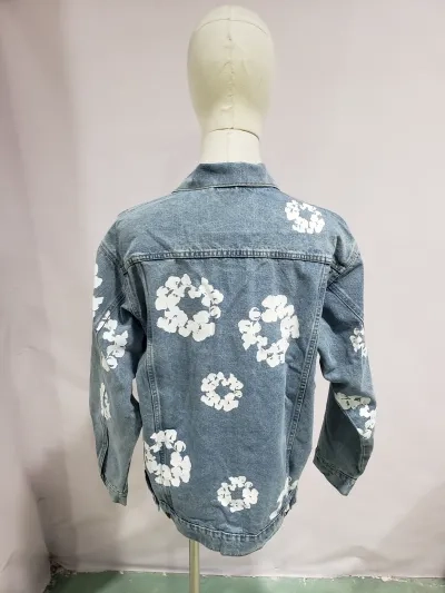 Denim Tears Type - 2 All Over Wreath Light Wash Jacket + Denim Tears The Cotton Wreath Jean Light Wash review 
