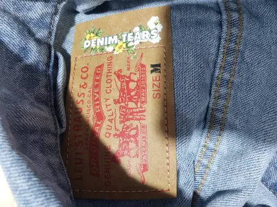 Denim Tears Type - 2 All Over Wreath Light Wash Jacket + Denim Tears The Cotton Wreath Jean Light Wash review Obosneaker 03