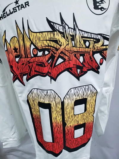 Hellstar ‘08’ Long-Sleeve T-Shirt D3231 White + Purple Brand Fashion Men Jeans YZ072413 review Obosneaker 02