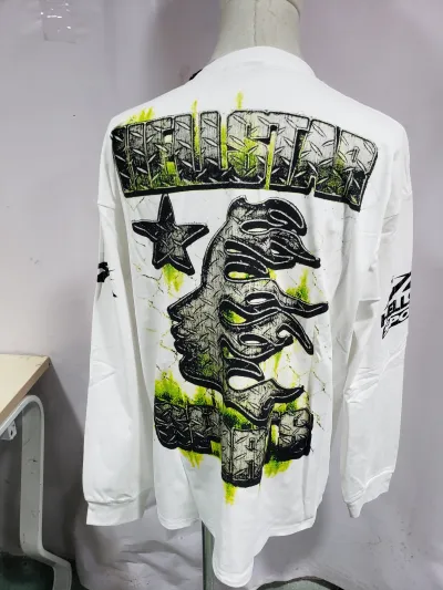 Hellstar ‘War Ready’ Long-Sleeve T-Shirt D3235 White + Purple Brand Fashion Jeans YZ072445 review Obosneaker 05