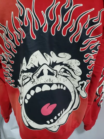 Hellstar Hell Red Flare star Retro washed distressed Print Hoodie Red + KSUBI Jeans-3004 review Obosneaker 04