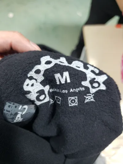 Sp5der Worldwide Black OG Web Hoodie + Gallery Dept. Painted Flare Sweat Pants Washed Black review Obosneaker 01