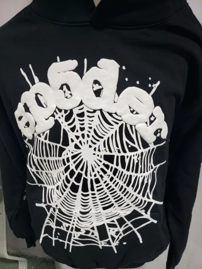 Sp5der Worldwide Black OG Web Hoodie + Gallery Dept. Painted Flare Sweat Pants Washed Black review Obosneaker 02