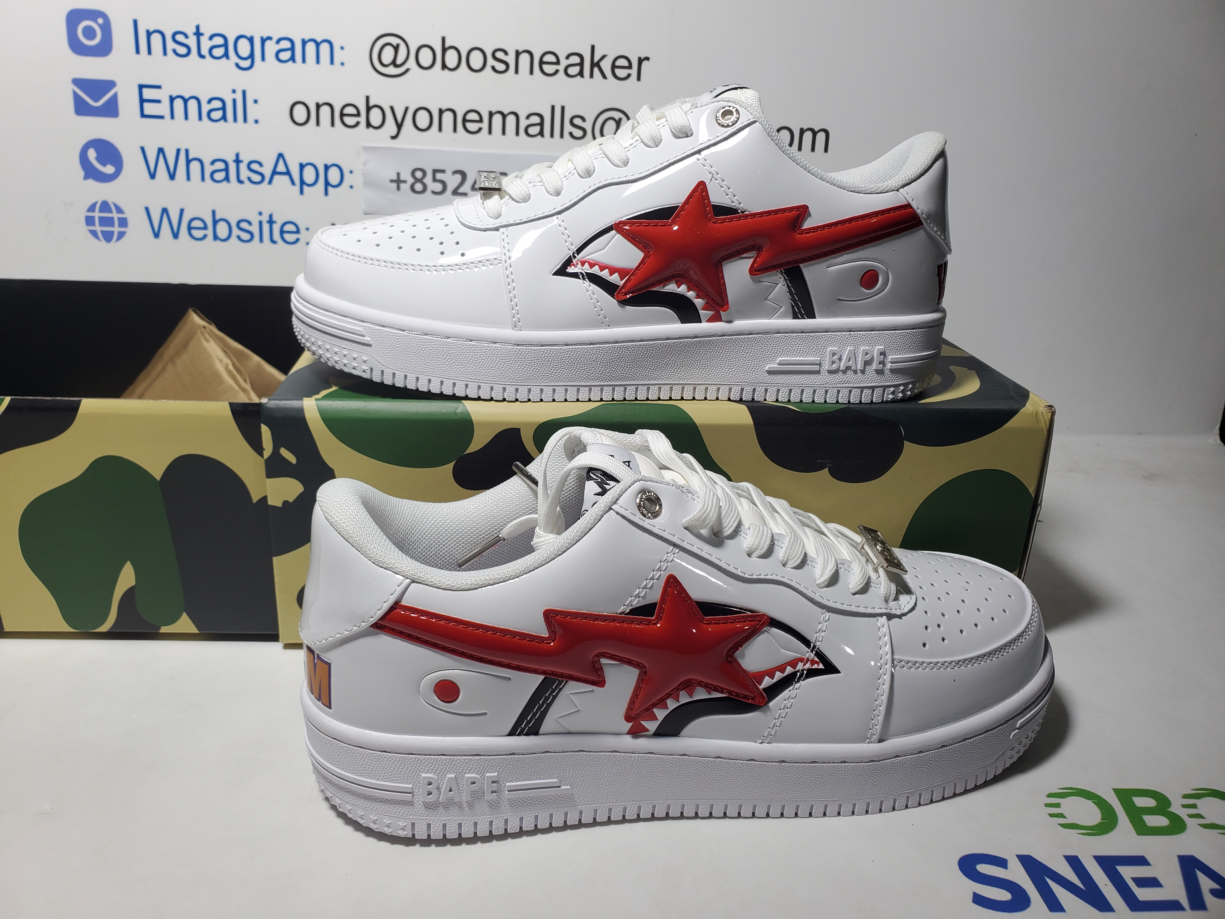 A Bathing Ape Bape Sta Low White Shark 1F70-191-004 review Obosneaker 01