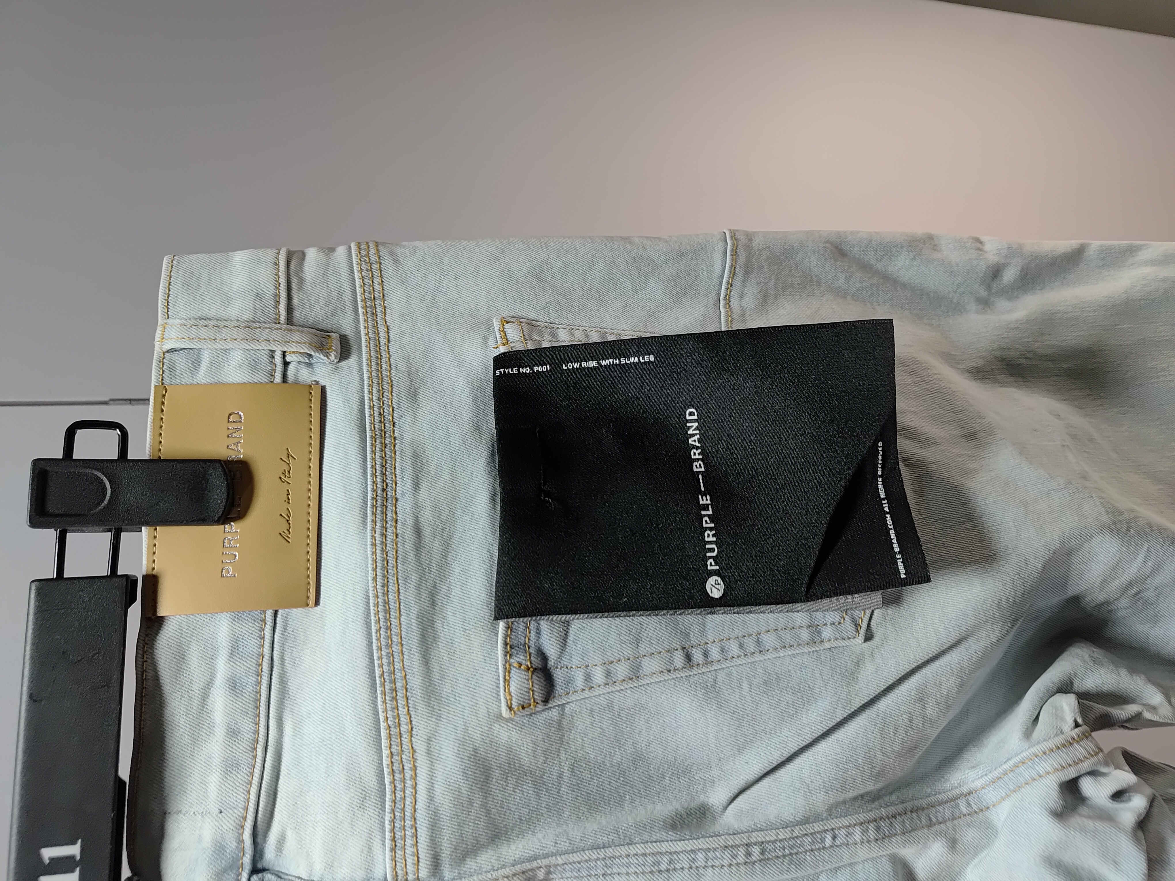 Moncler Logo Patch Zippered Stand-up Collar Blue Down Jacket + Purple Brand Fashion Men Jeans 10 review Obosneaker 04