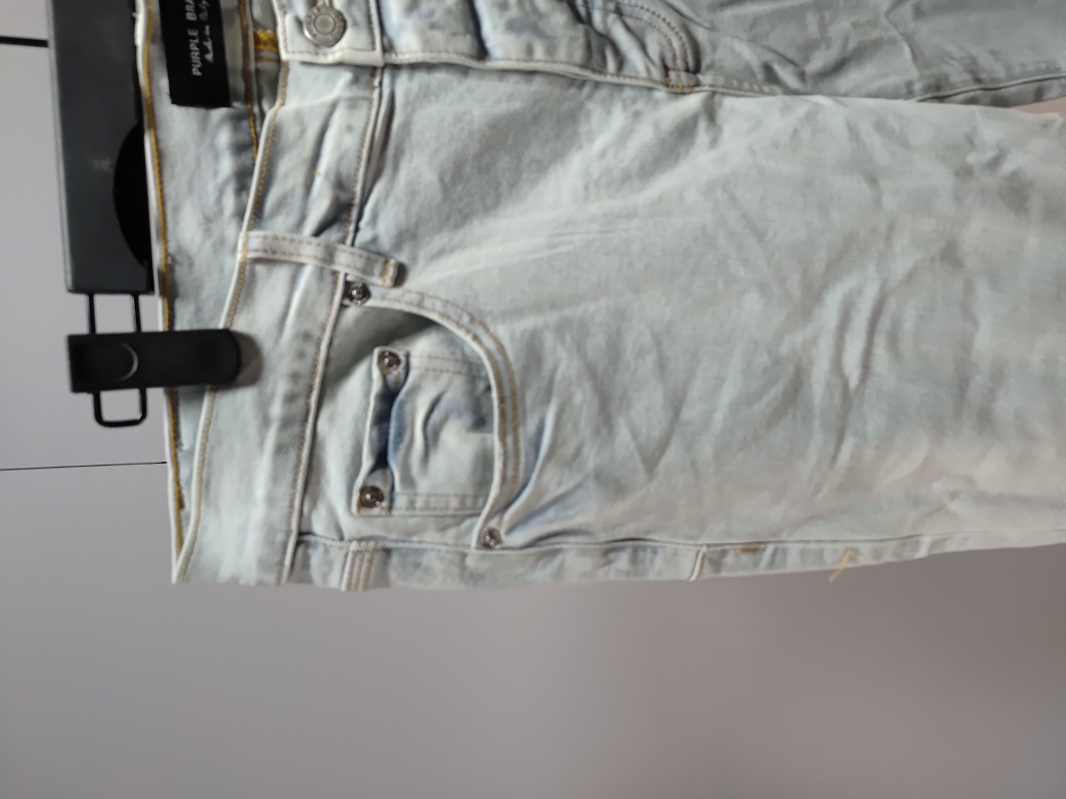 Moncler Logo Patch Zippered Stand-up Collar Blue Down Jacket + Purple Brand Fashion Men Jeans 10 review Obosneaker 02